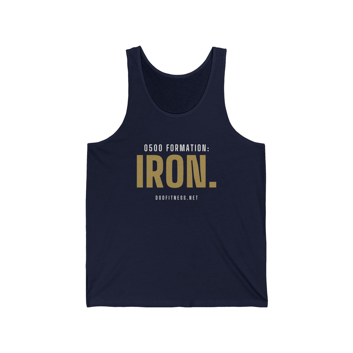 0500 Formation men's tank in Navy - funny gym tank by DoD Fitness