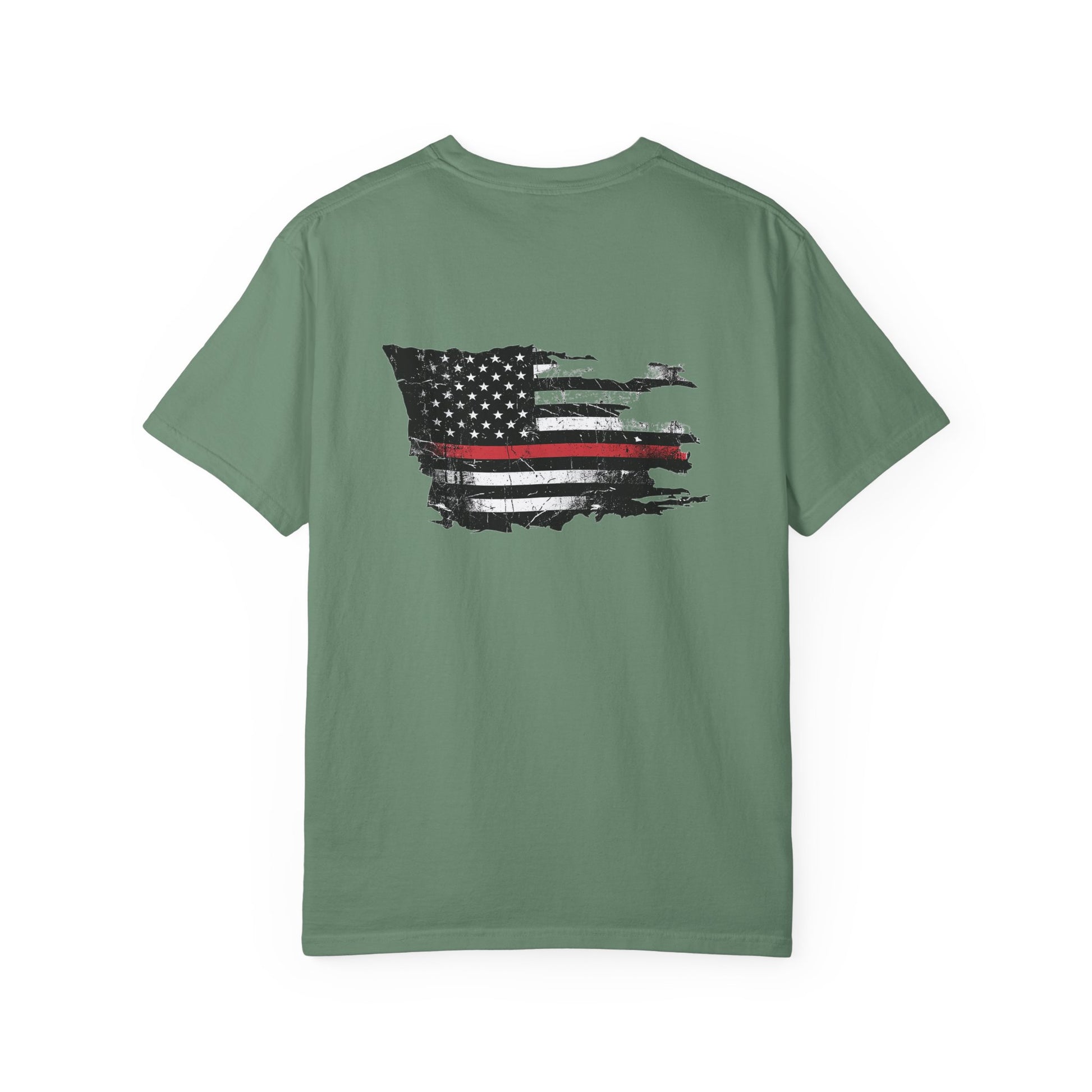 Thin Red Line men's tee - funny gym shirt by DoD Fitness