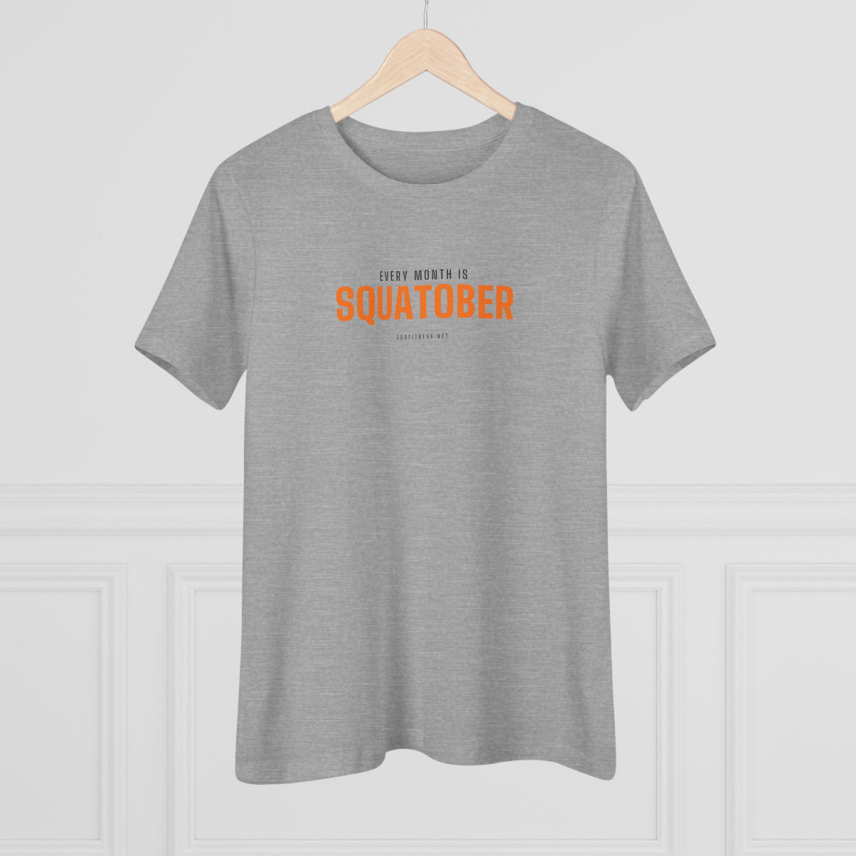 Squatober women's tee - funny gym shirt by DoD Fitness