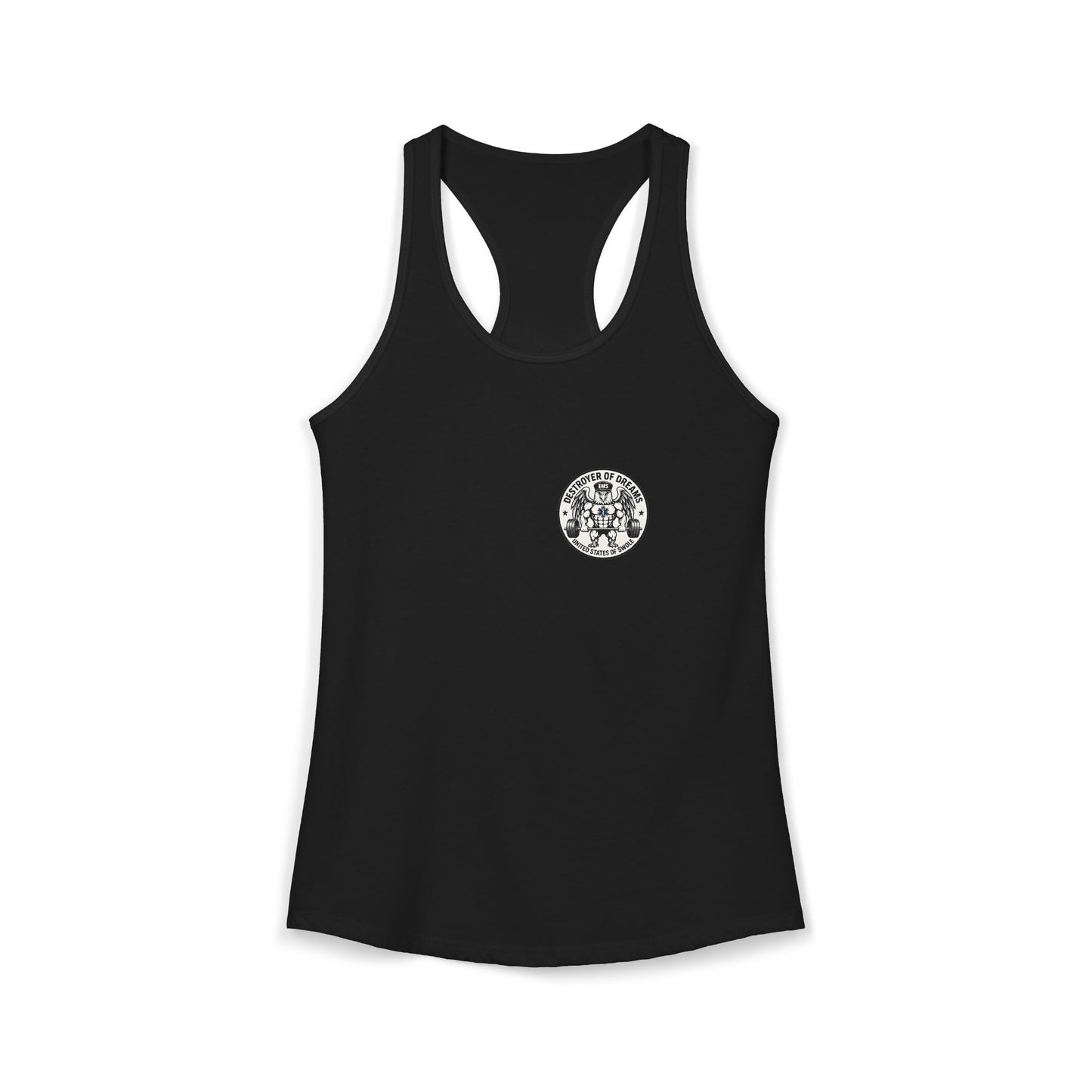 Thin Green Line women's tank in Solid Black - funny gym shirt by DoD Fitness