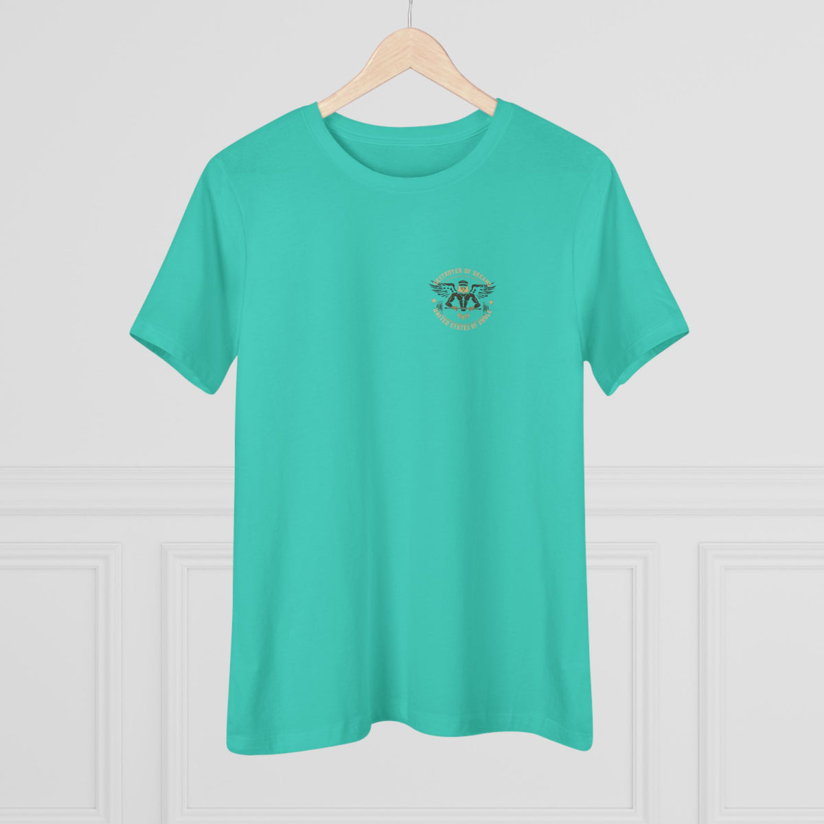 United We Serve - Military women's tee - funny gym shirt by DoD Fitness