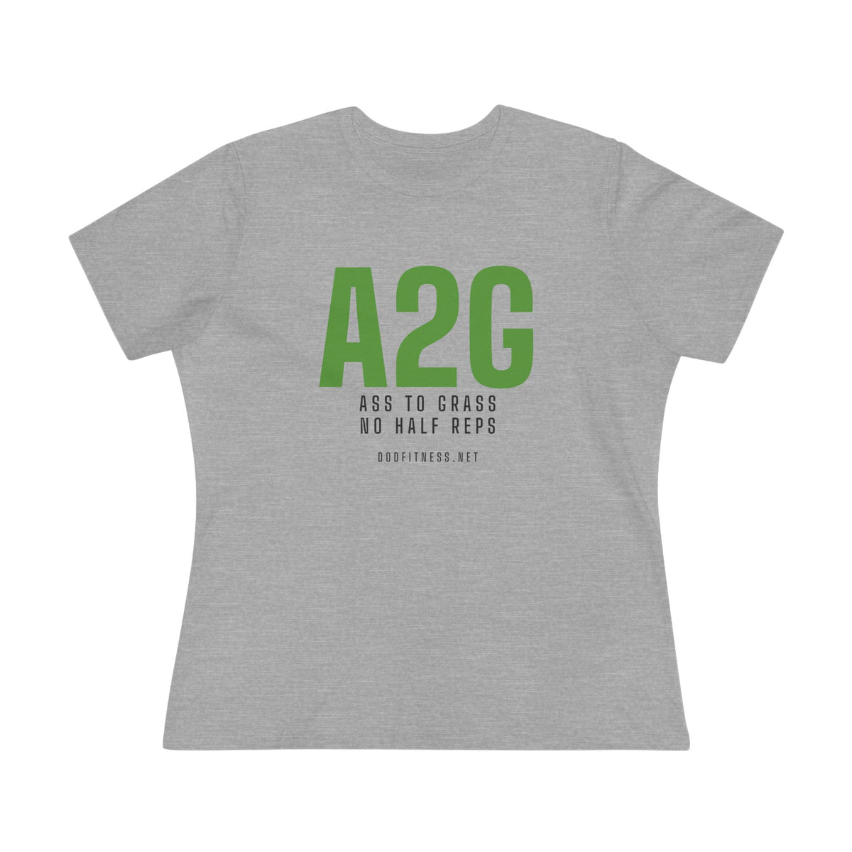 A2G - No Half Reps women's tee - funny gym shirt by DoD Fitness