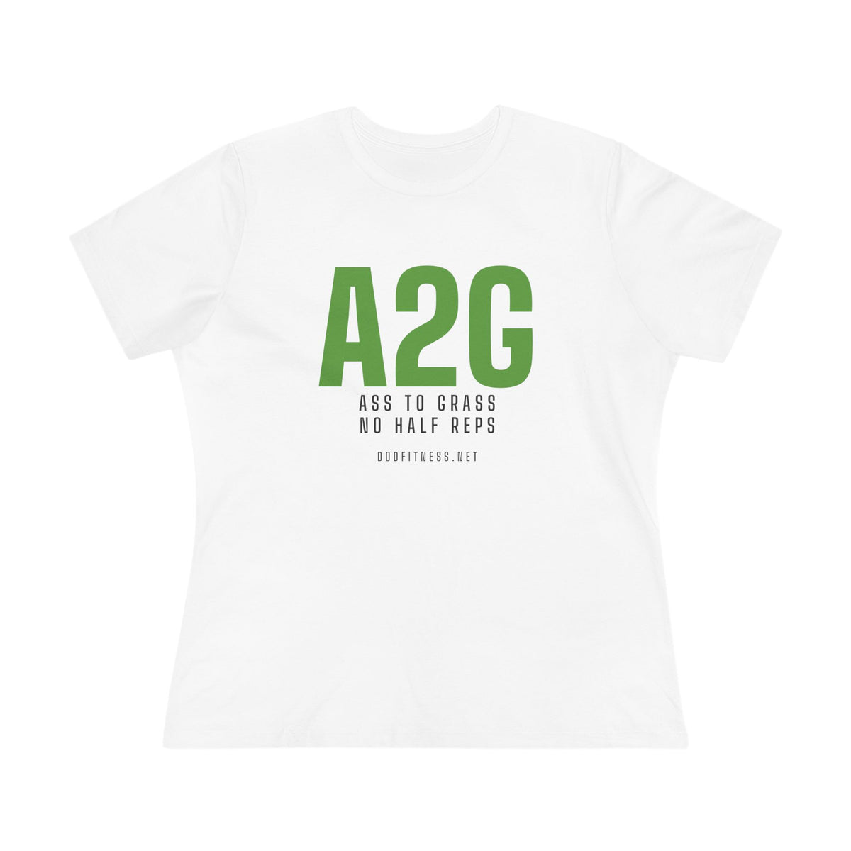A2G - No Half Reps women's tee - funny gym shirt by DoD Fitness