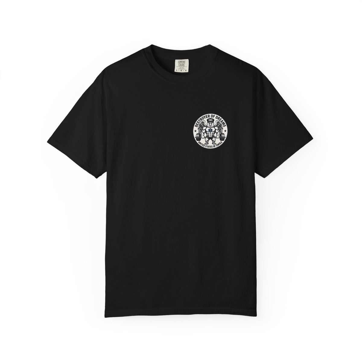 Thin Green Line men's tee in Black - funny gym shirt by DoD Fitness