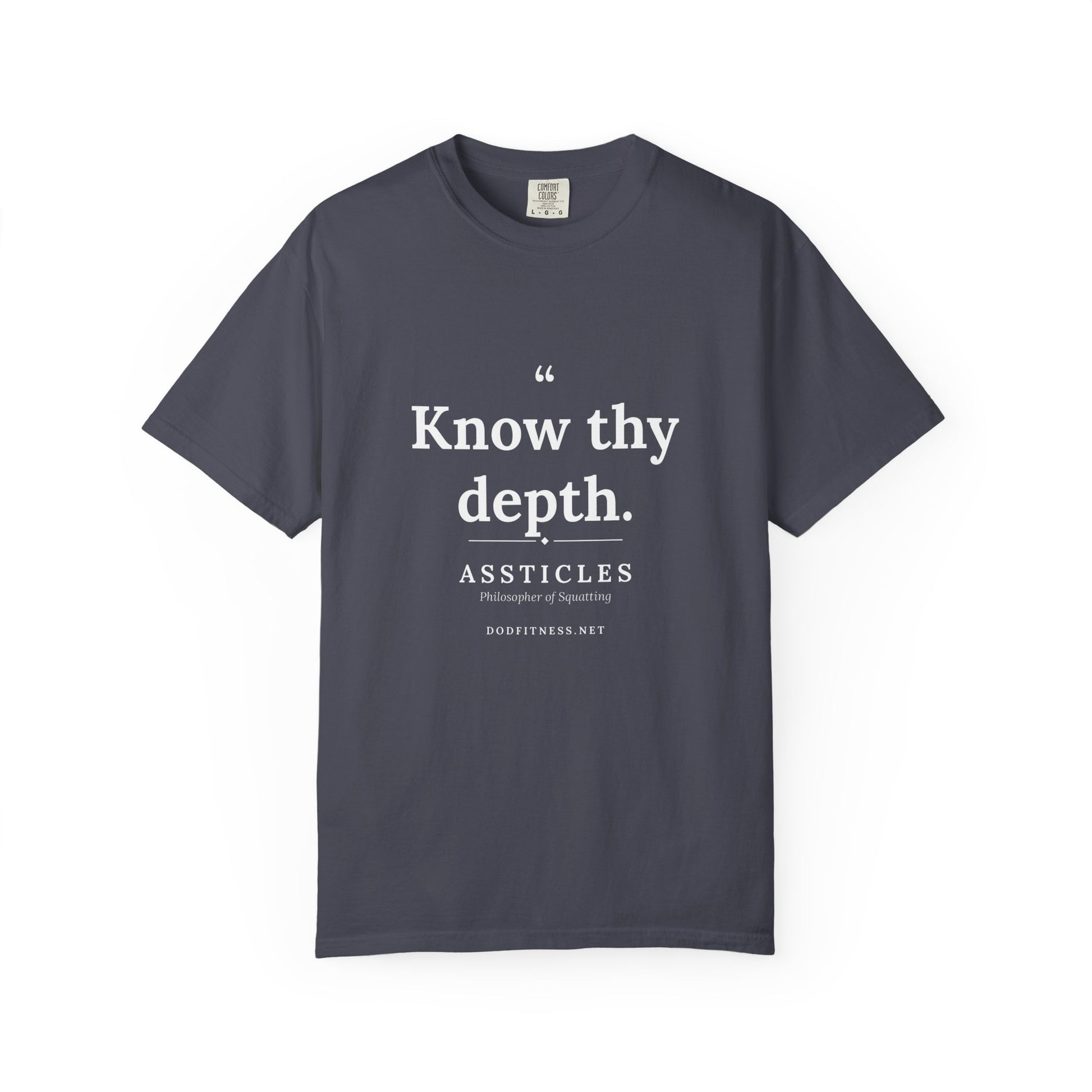 Assticles - Know Thy Depth men's tee - funny gym shirt by DoD Fitness