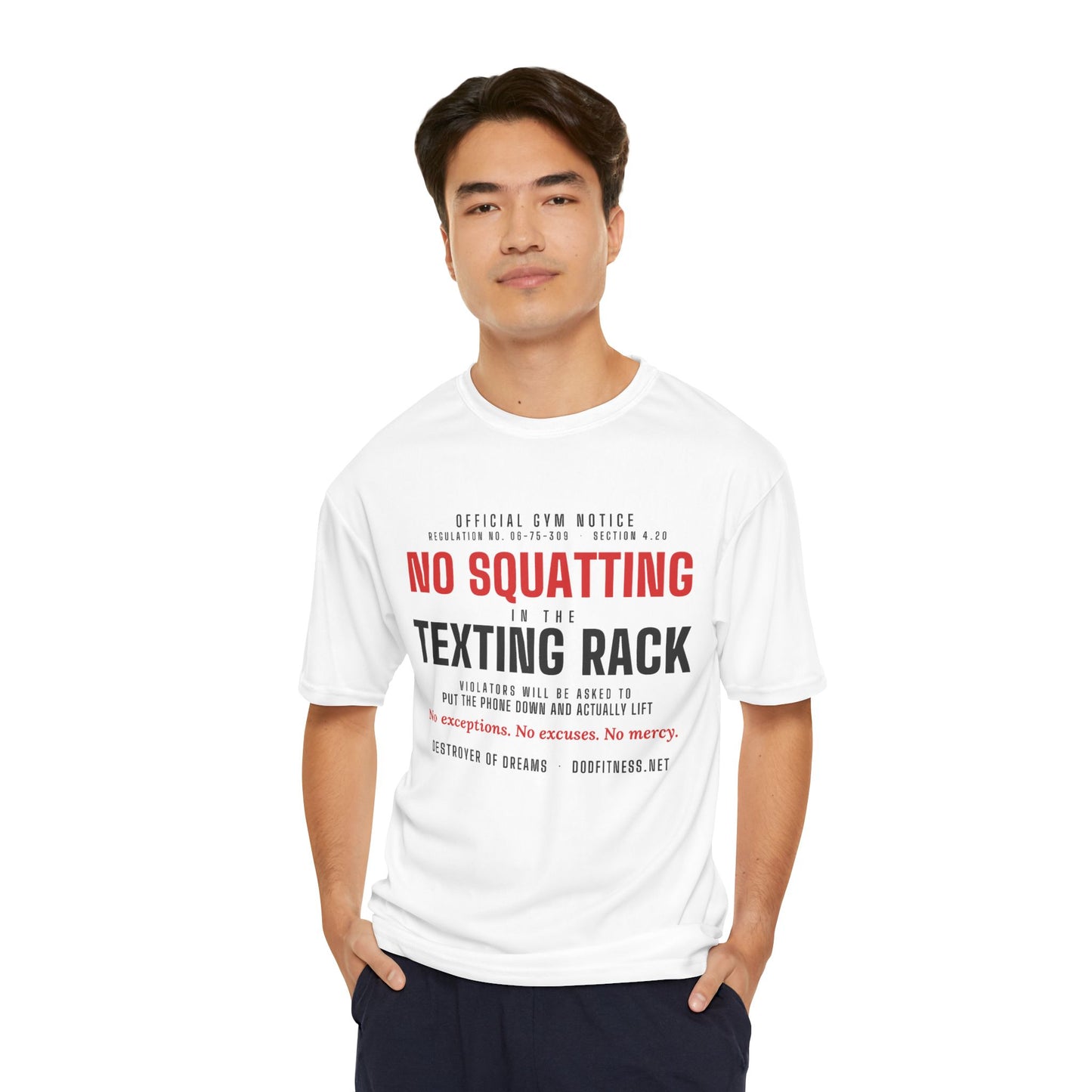 DoD Fitness - No Squatting Texting Rack Moisture Wicking