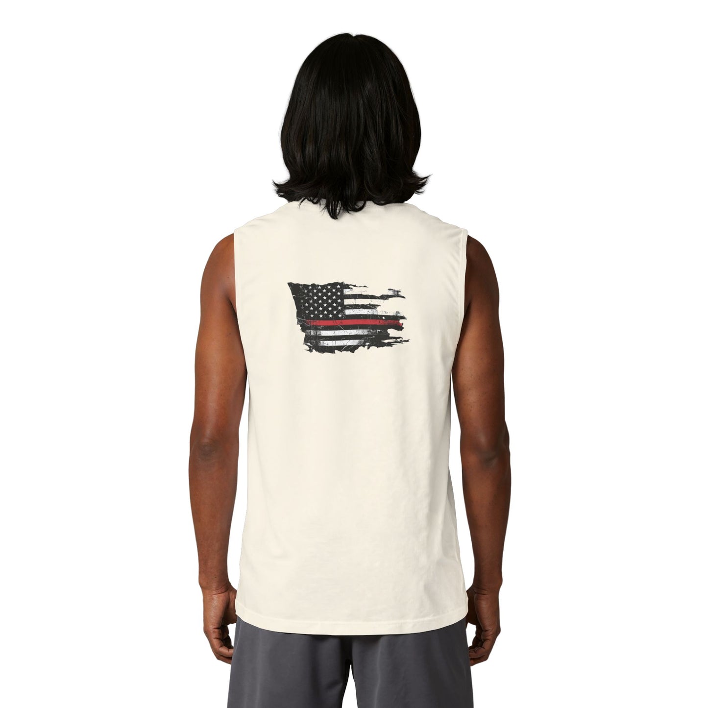 Thin Red Line stringer tank - funny gym shirt by DoD Fitness