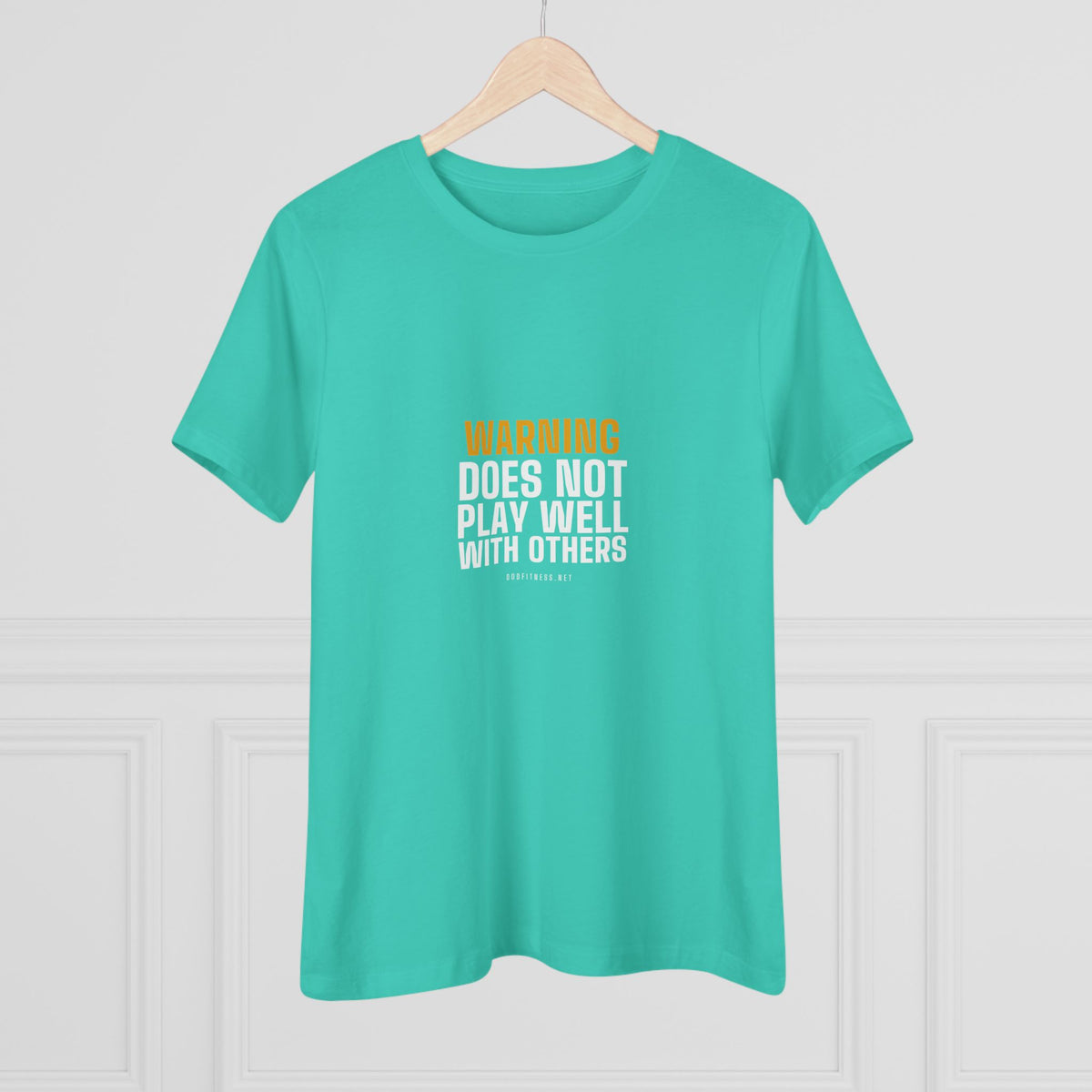 Warning Label women's tee - funny gym shirt by DoD Fitness