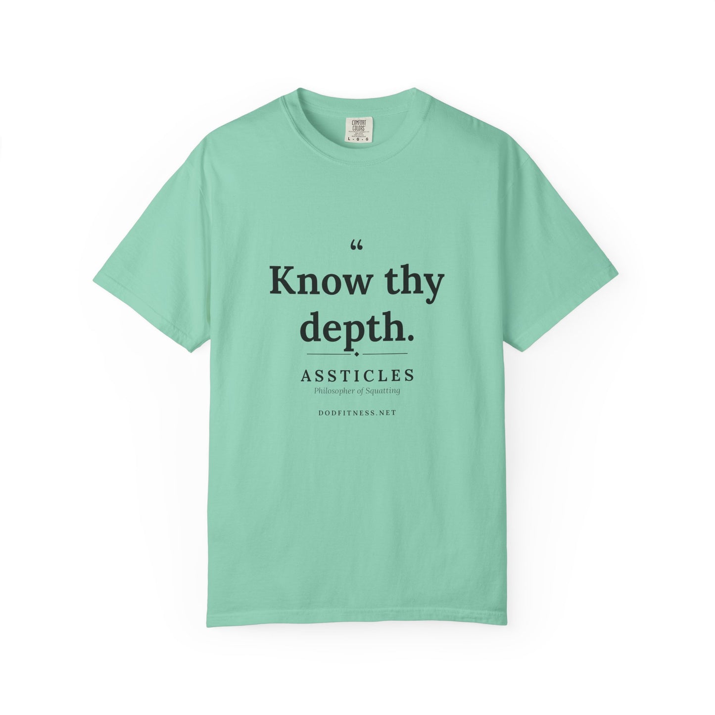 Assticles - Know Thy Depth men's tee - funny gym shirt by DoD Fitness