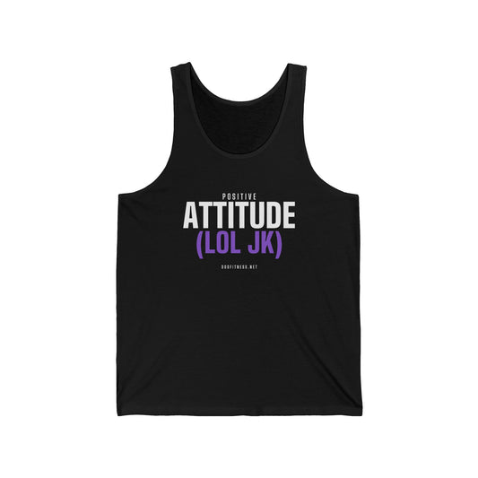 Attitude men's tank in Black - funny gym tank by DoD Fitness
