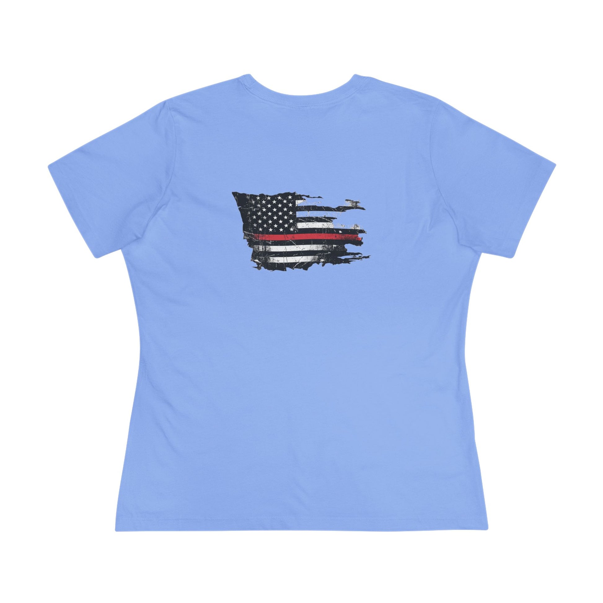 Thin Red Line women's tee - funny gym shirt by DoD Fitness