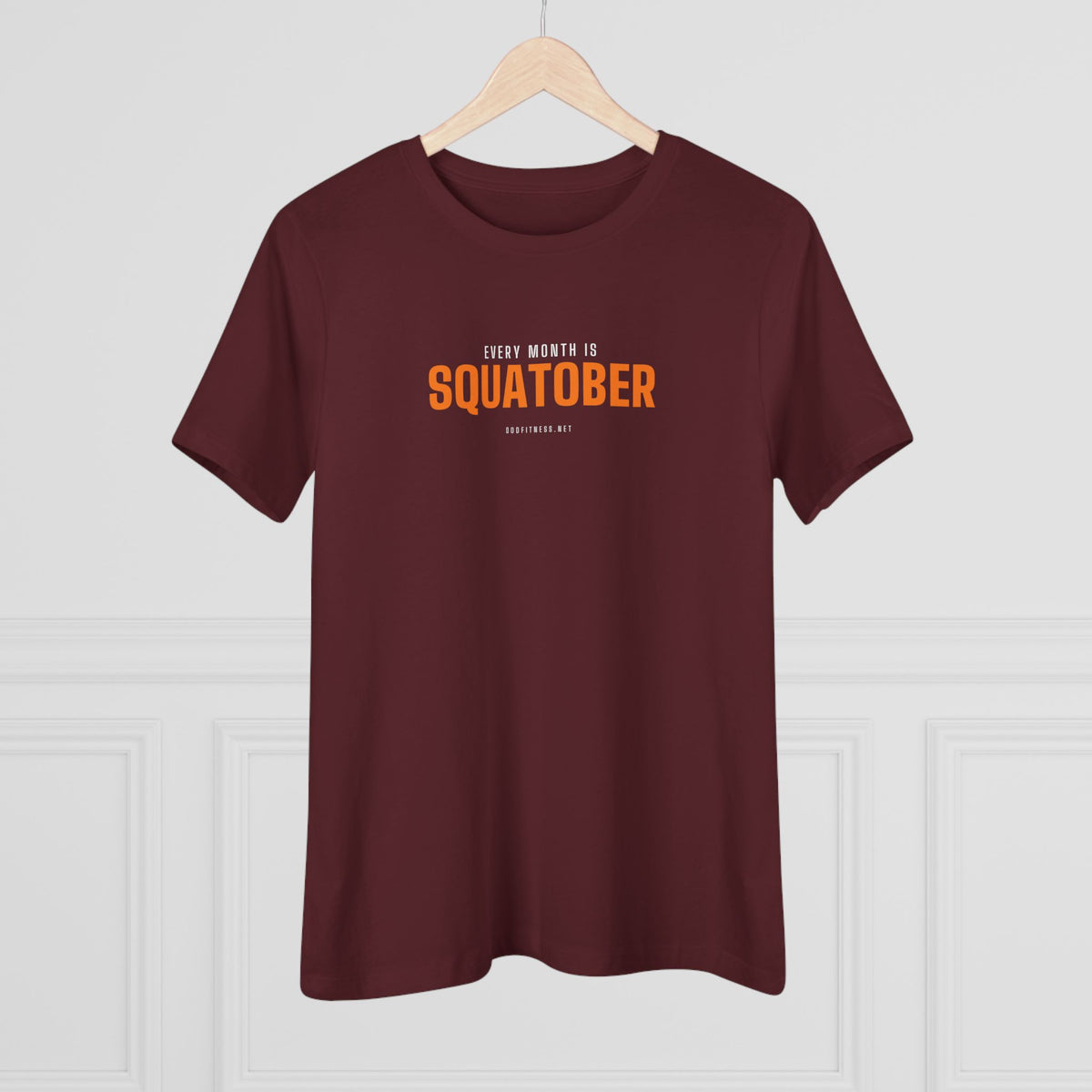 Squatober women's tee - funny gym shirt by DoD Fitness