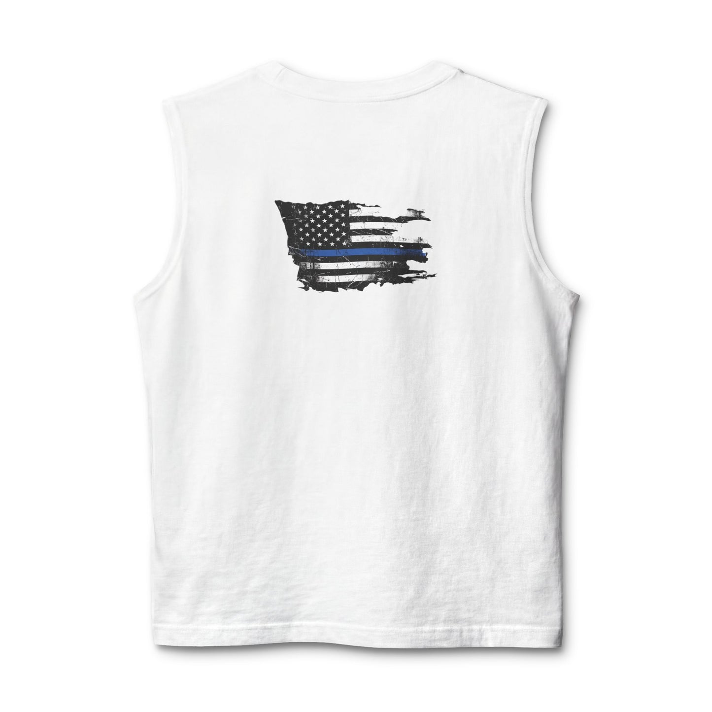 Thin Blue Line stringer tank - funny gym shirt by DoD Fitness