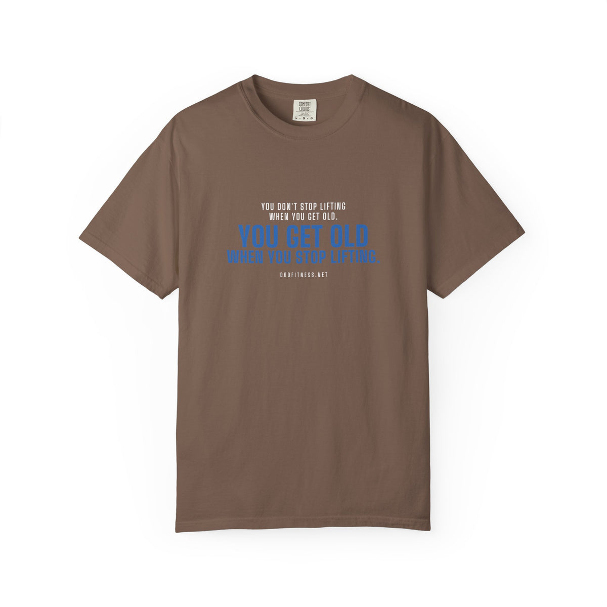 Stop Lifting B men's tee in Moss - funny gym shirt by DoD Fitness