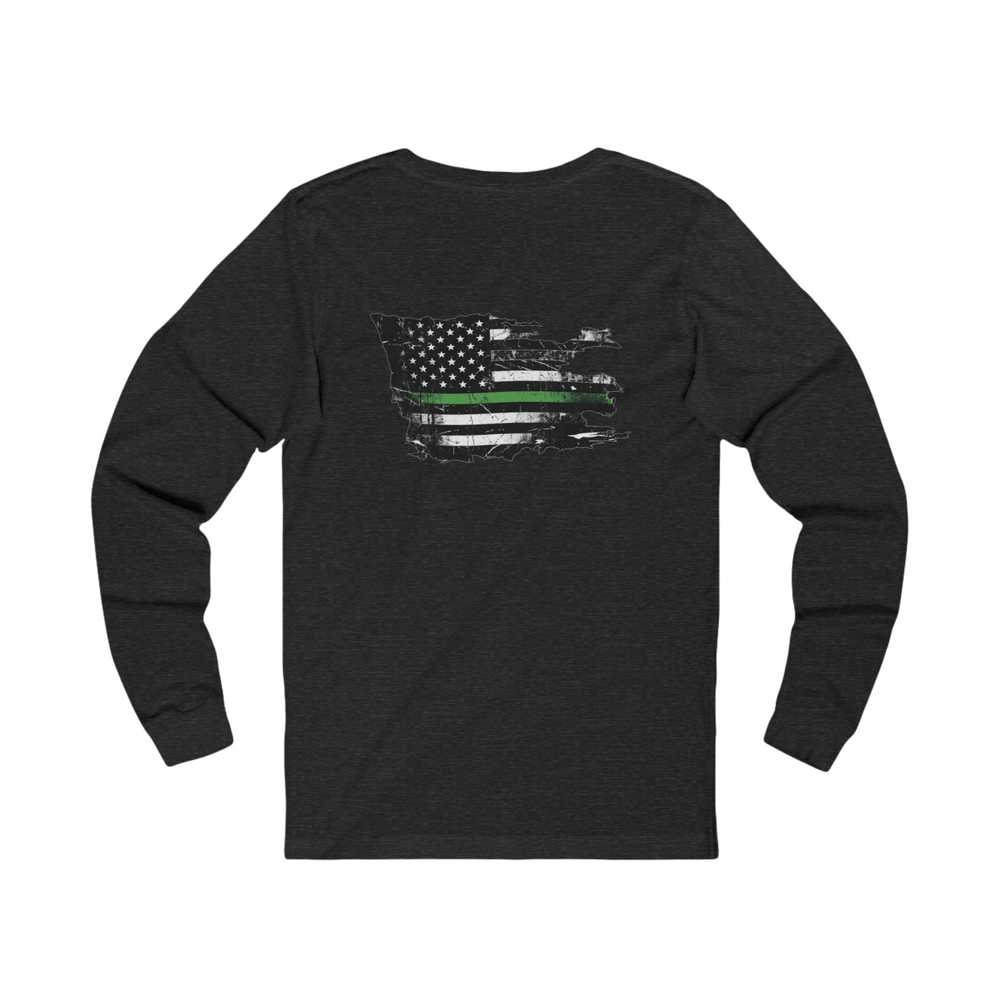 Thin Green Line long sleeve - funny gym shirt by DoD Fitness
