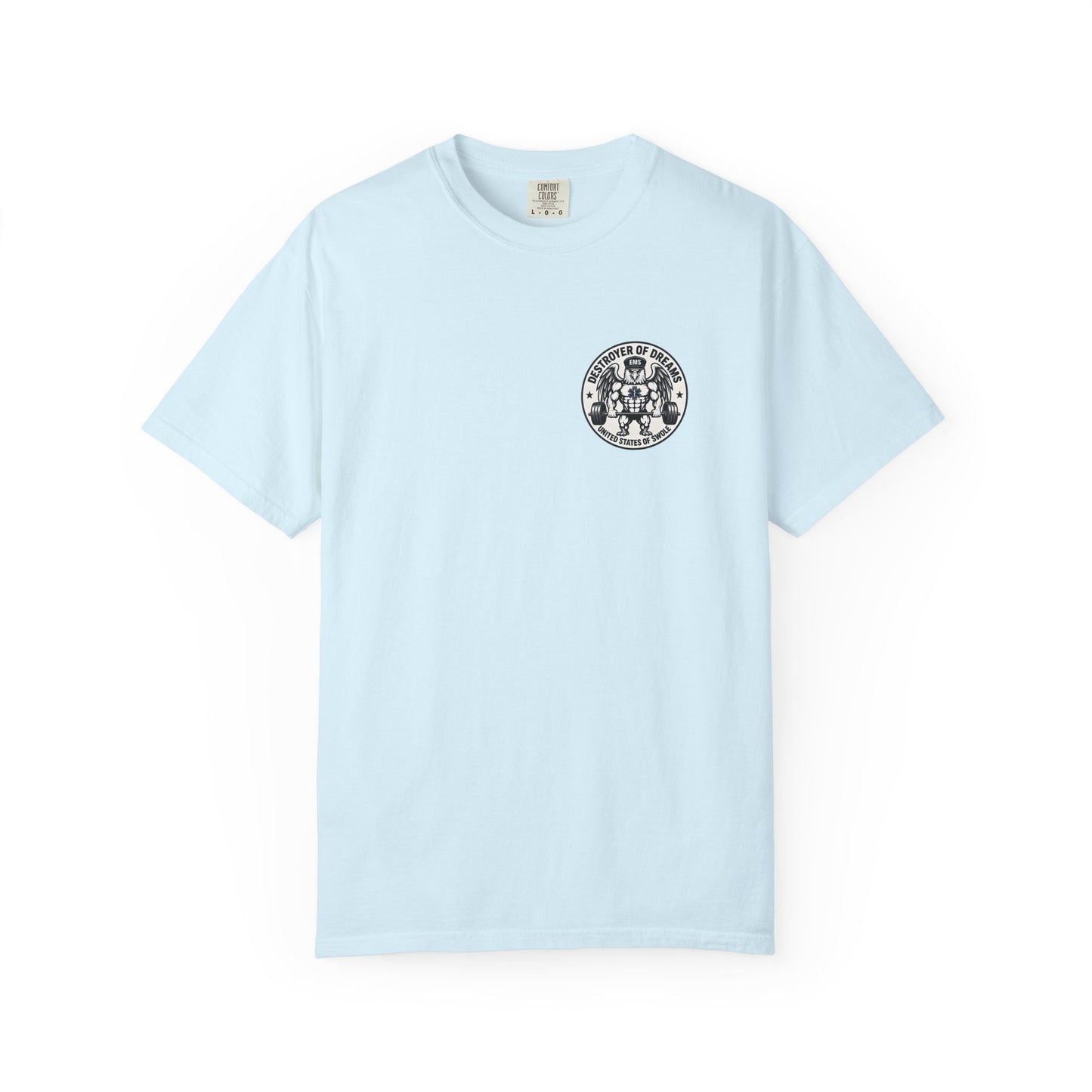 Thin Green Line men's tee in Chambray - funny gym shirt by DoD Fitness