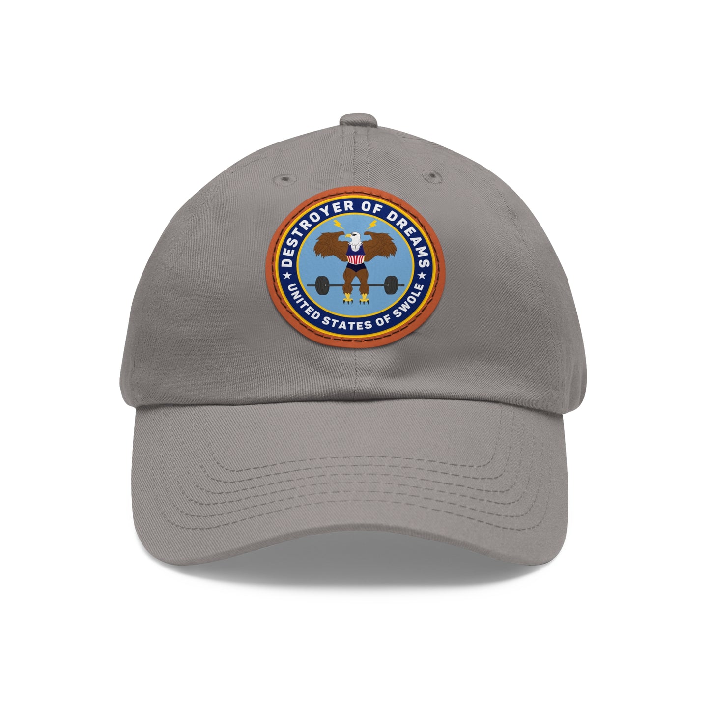 DOD Dad Hat with Leather Patch (Round)