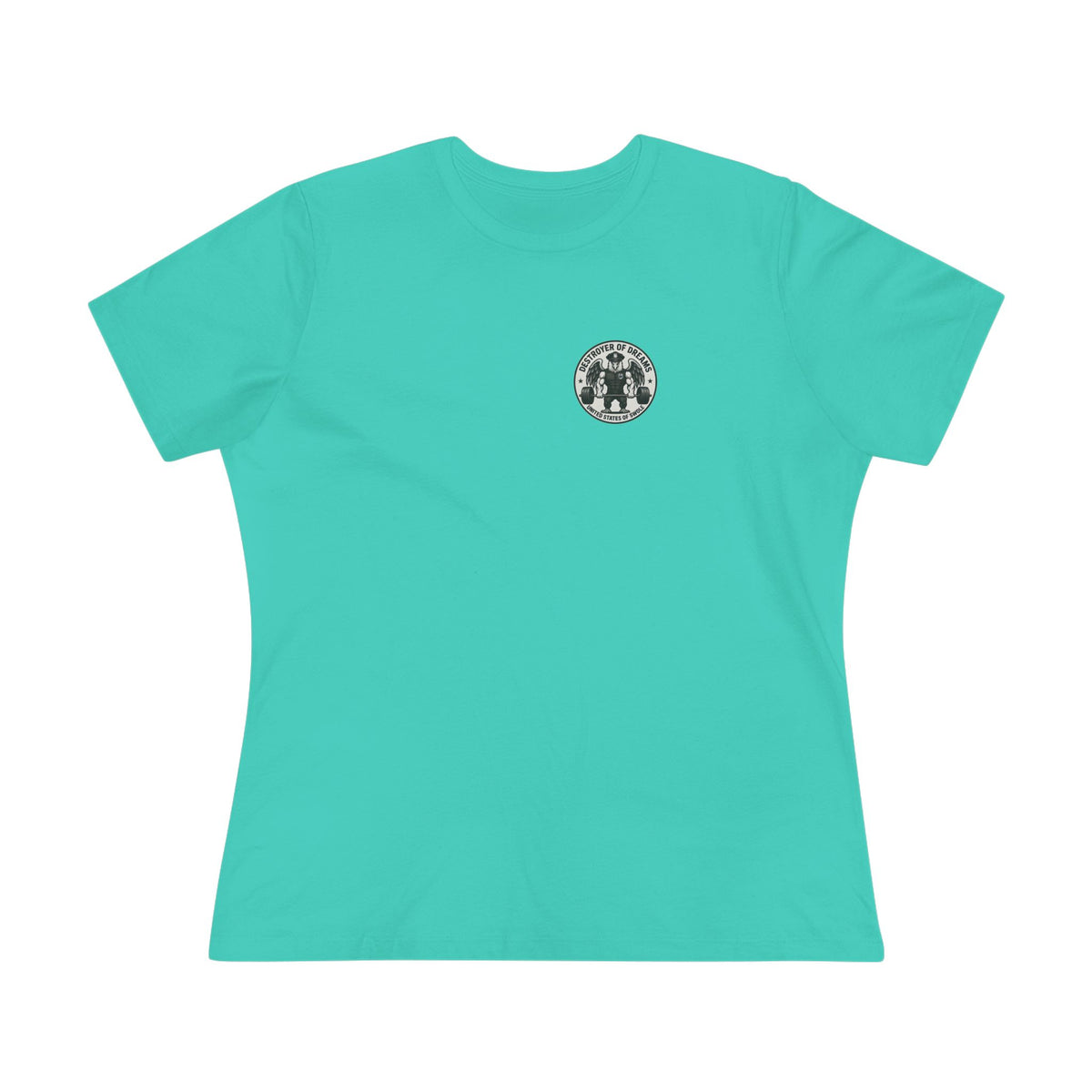 Thin Blue Line women's tee in Teal - funny gym shirt by DoD Fitness