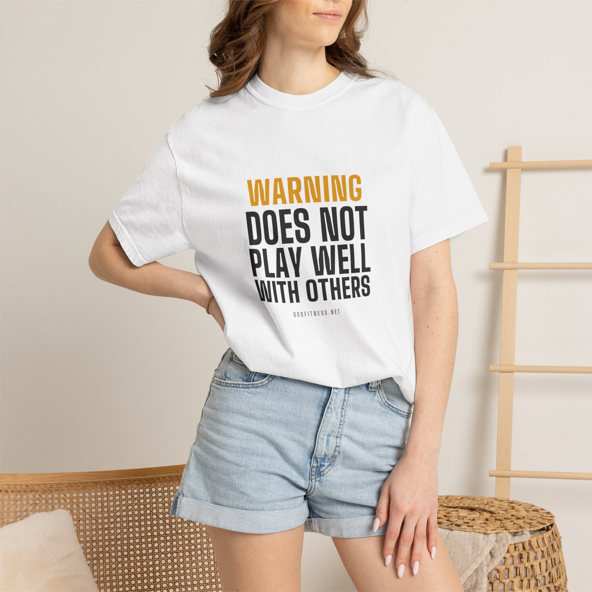 Warning Label men's tee - funny gym shirt by DoD Fitness