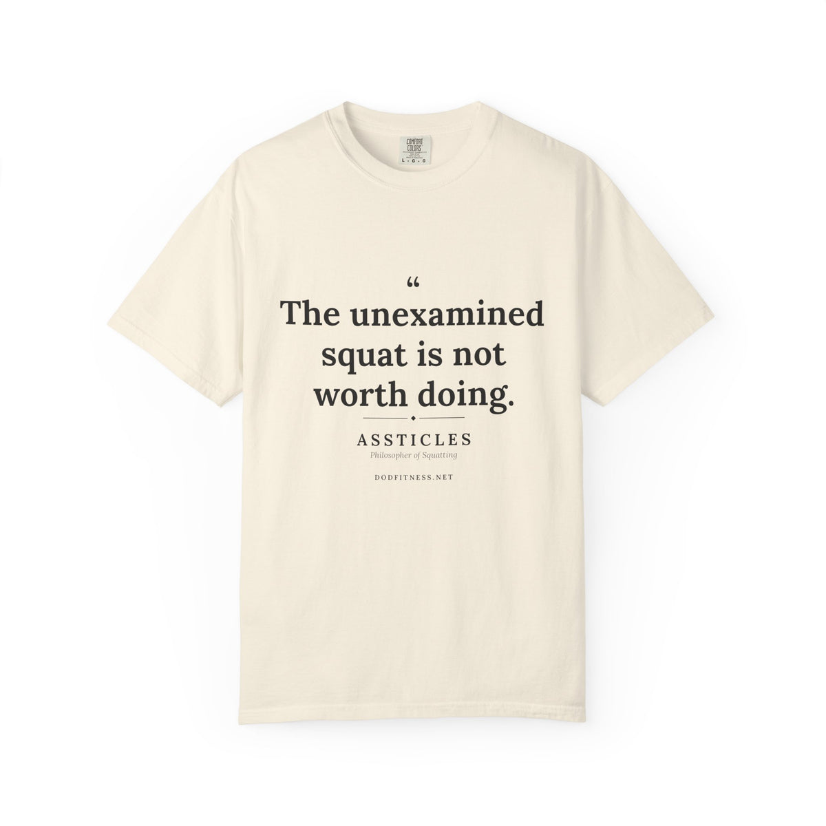 Assticles - The Unexamined Squat men's tee - funny gym shirt by DoD Fitness