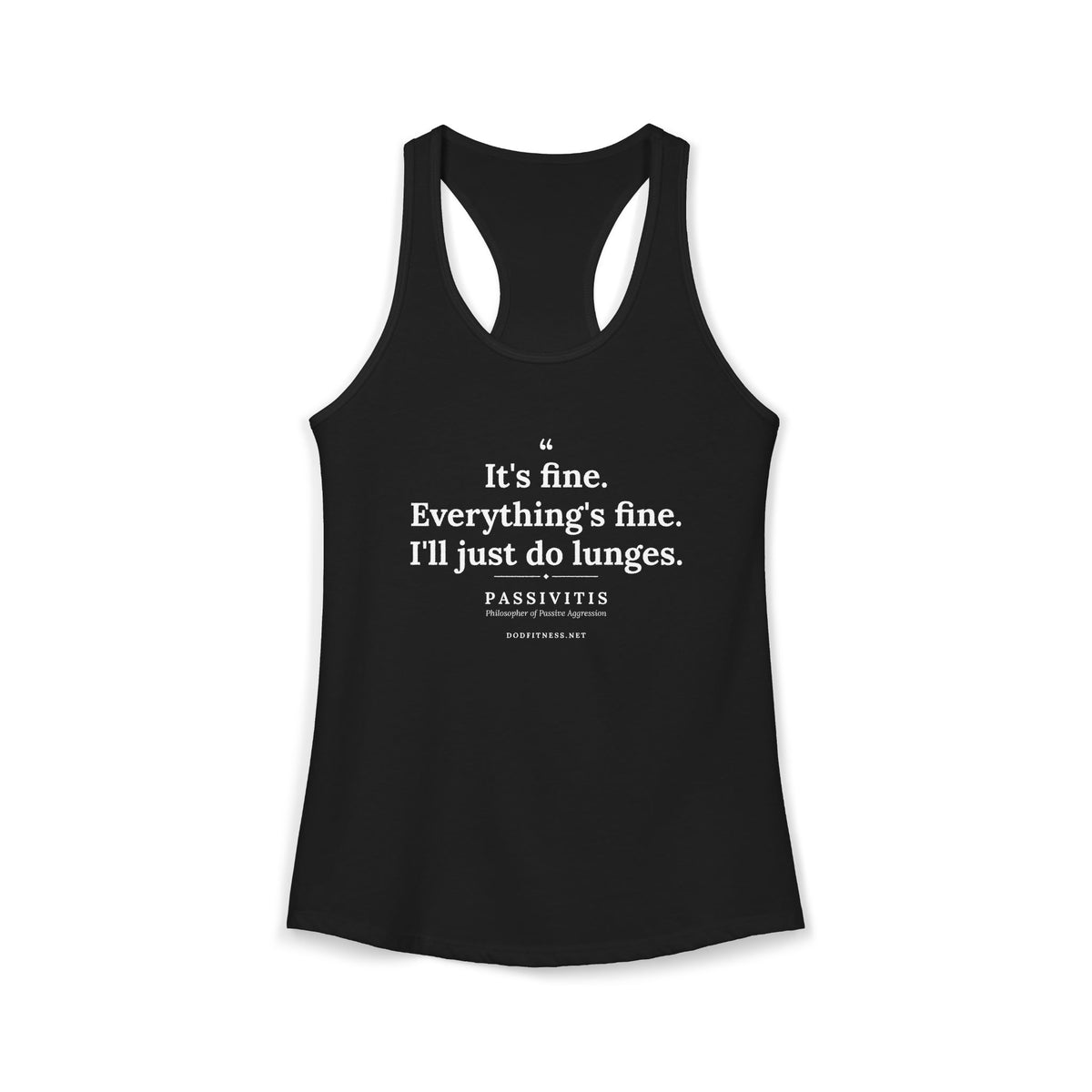 Passivitis - I'll Just Do Lunges women's racerback tank - funny gym tank by DoD Fitness