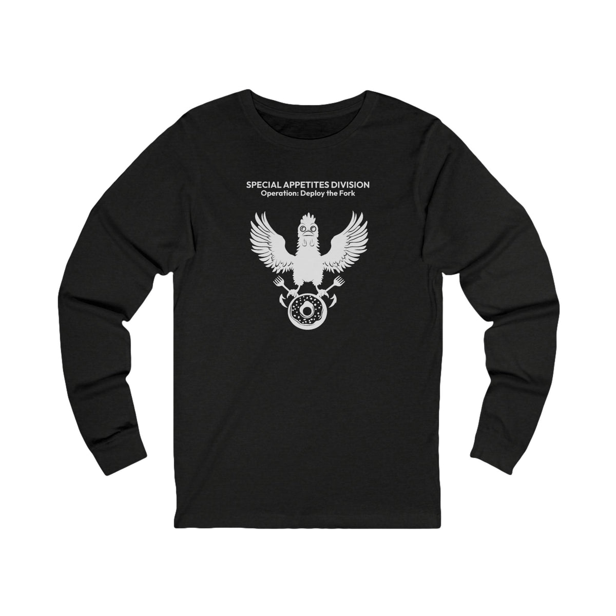 MEAL Team 6 - Deploy the Fork long sleeve tee in Dark Grey Heather - funny gym shirt by DoD Fitness