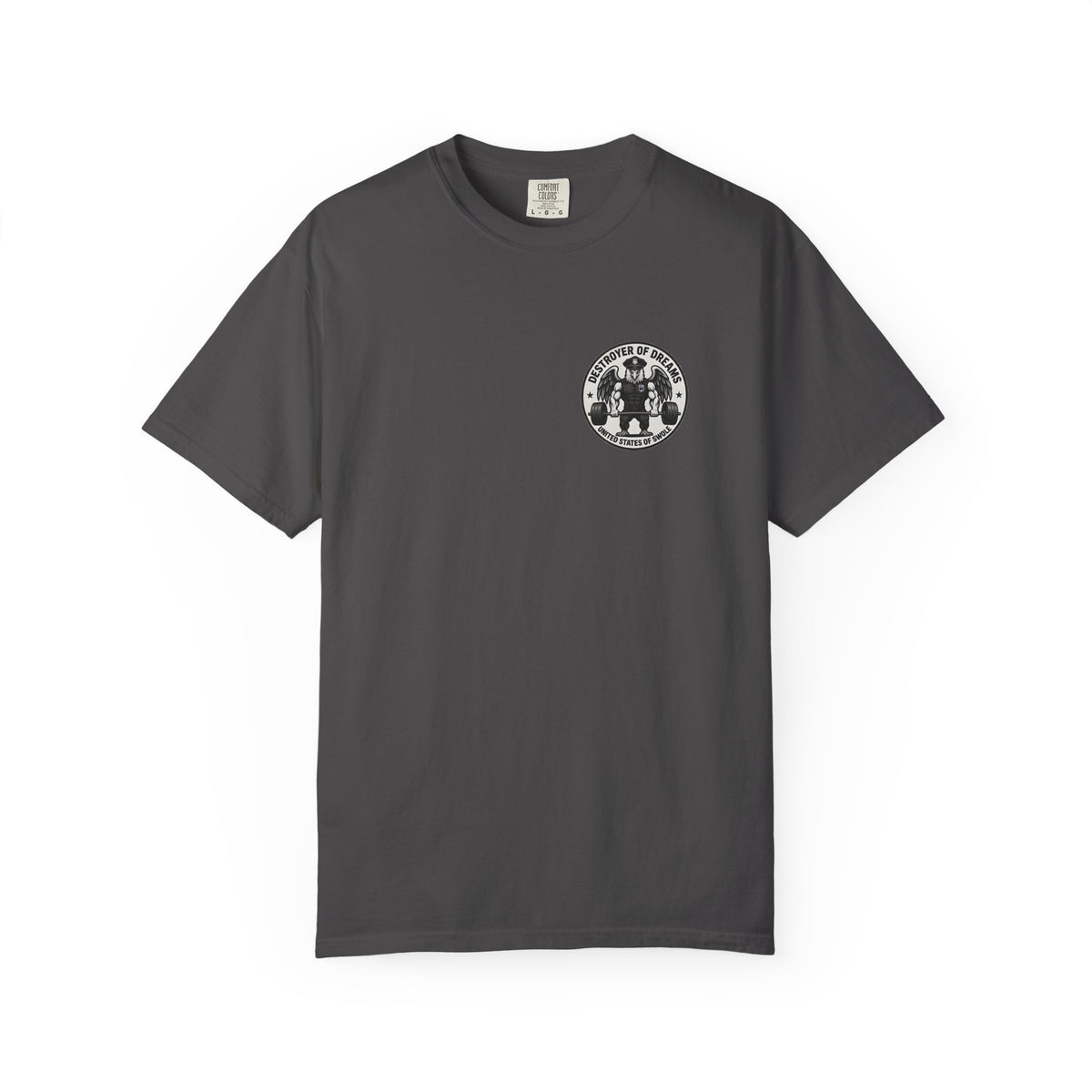 Thin Blue Line men's tee in Graphite - funny gym shirt by DoD Fitness