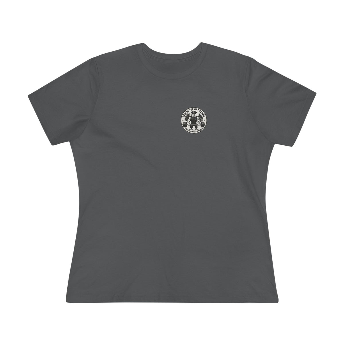 Thin Blue Line women's tee in Asphalt - funny gym shirt by DoD Fitness
