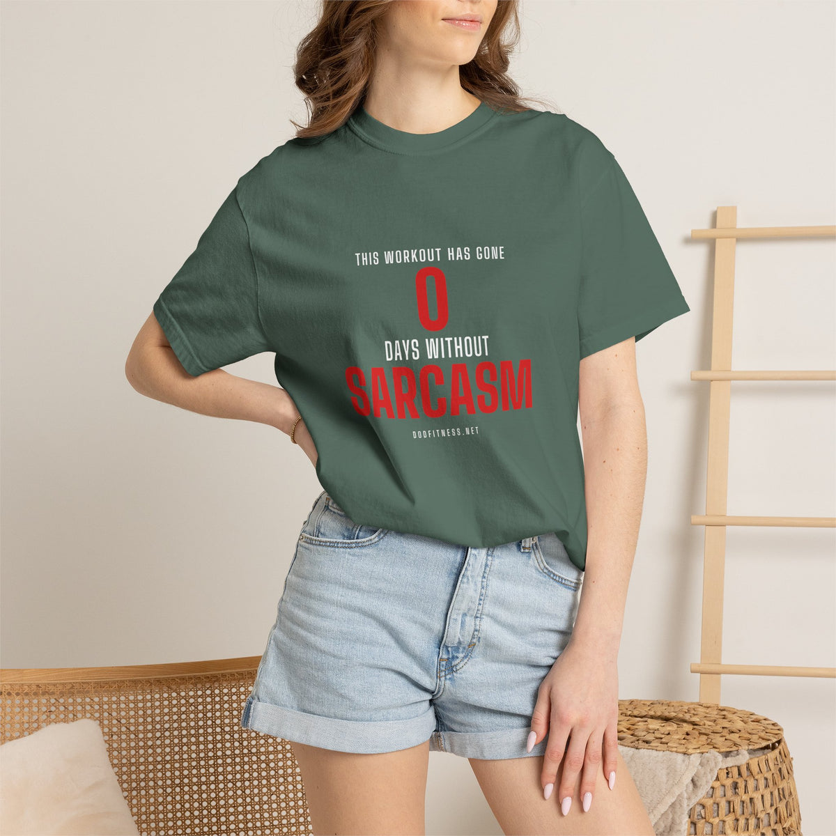 0 Days Sarcasm men's tee - funny gym shirt by DoD Fitness