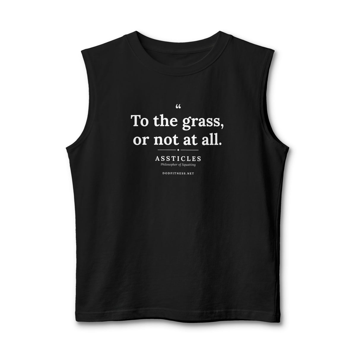 Assticles - To The Grass Or Not At All stringer tank - funny gym tank by DoD Fitness