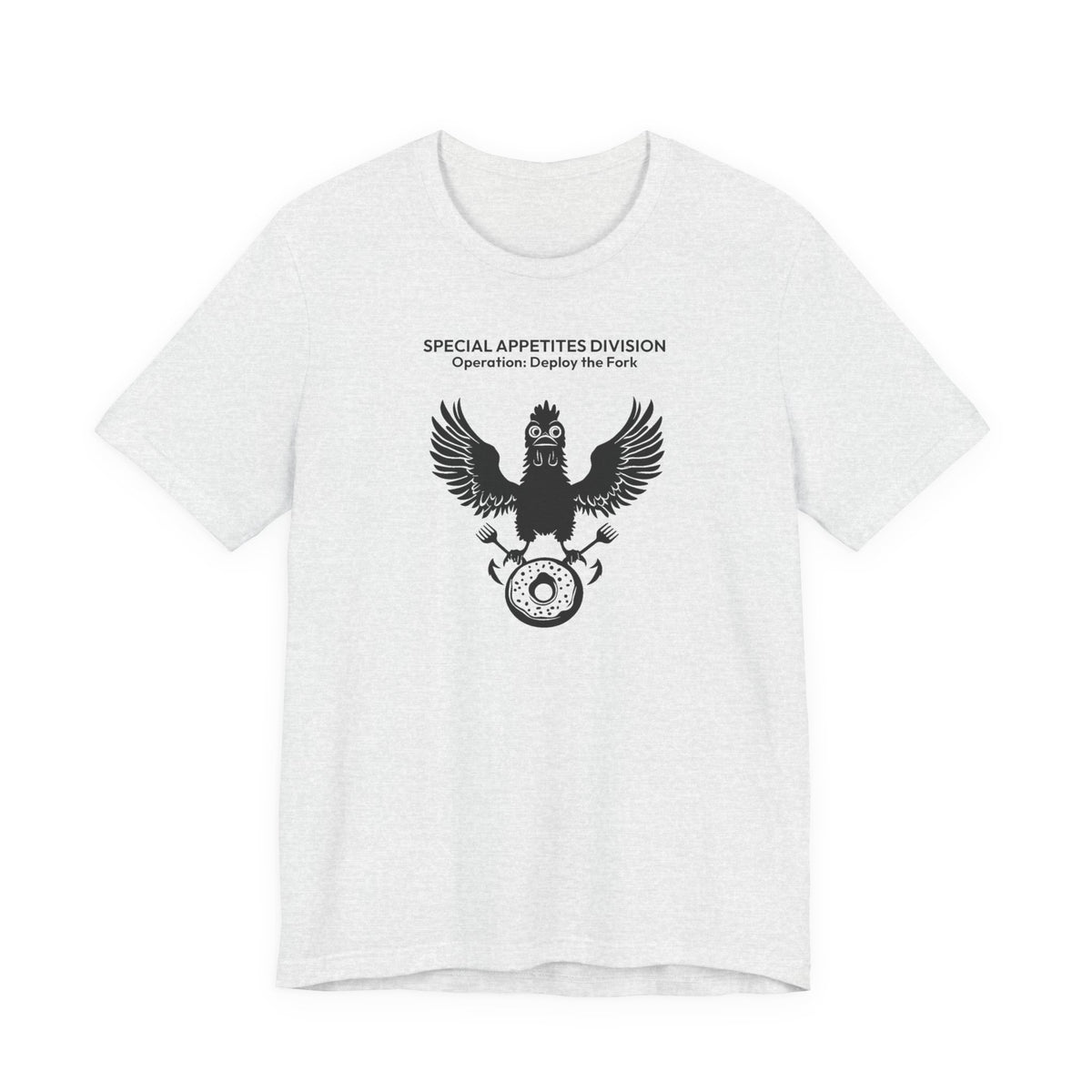 MEAL Team 6 - Deploy the Fork men's tee in Ash - funny gym shirt by DoD Fitness