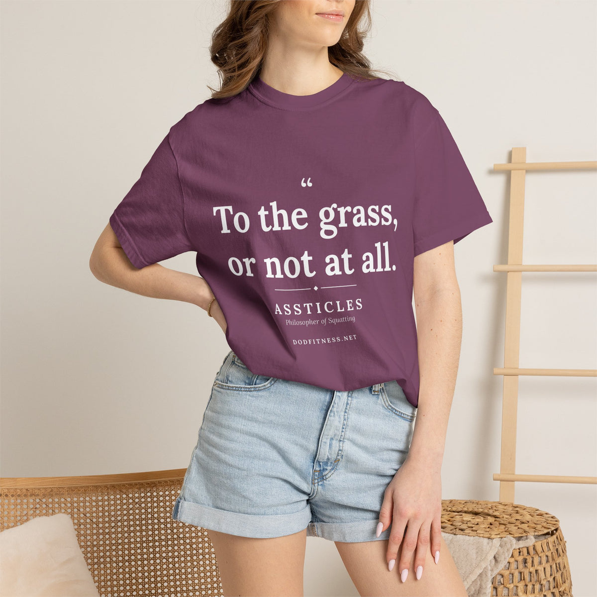 Assticles - To The Grass Or Not At All men's tee in Pepper - funny gym shirt by DoD Fitness