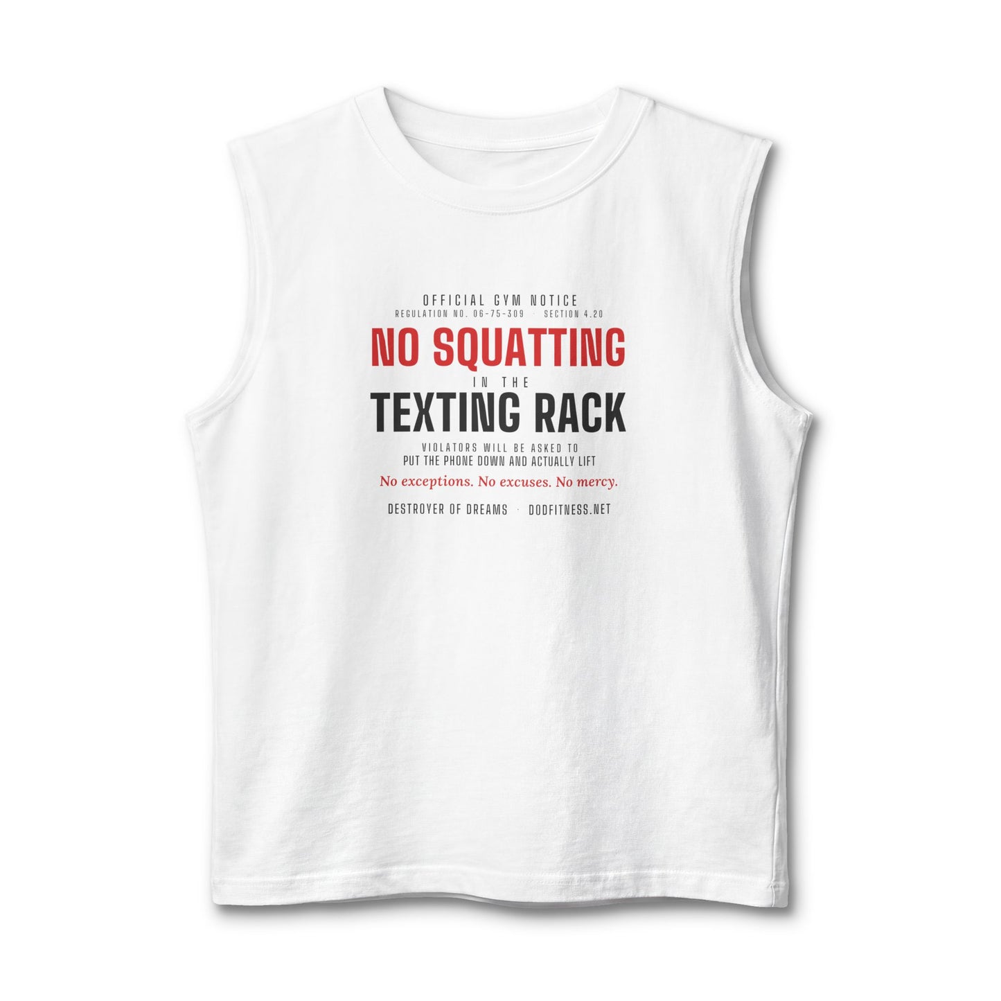 DoD Fitness - No Squatting Texting Rack Stringer Tank