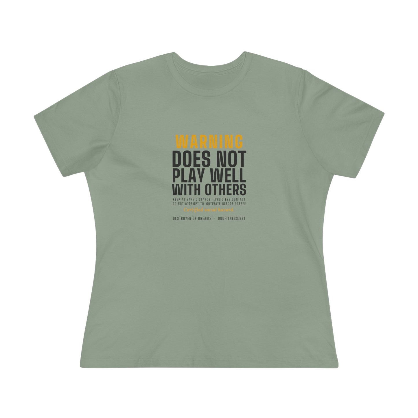 DoD Fitness - Warning Label Women's Tee