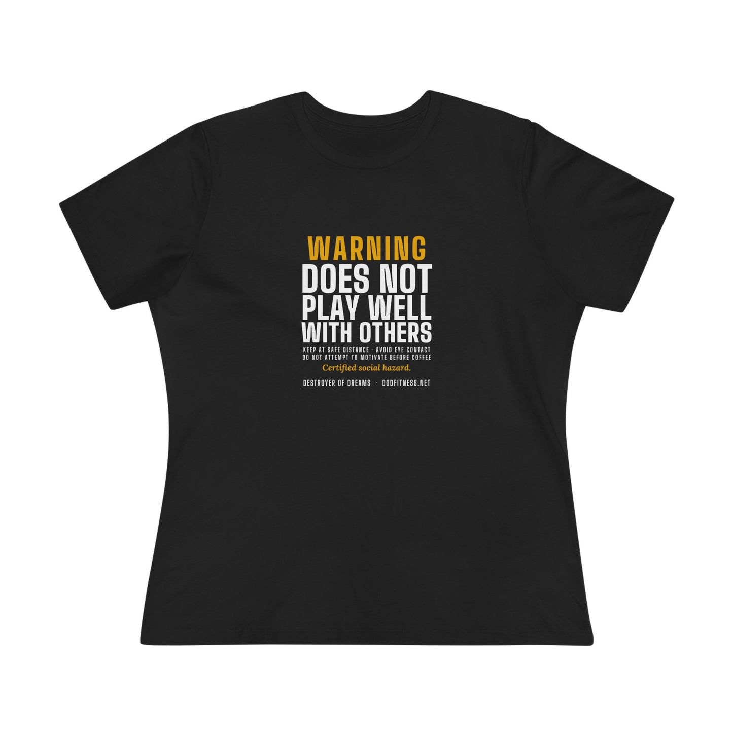 DoD Fitness - Warning Label Women's Tee