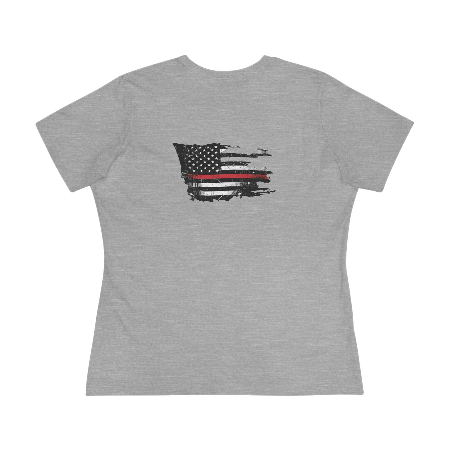 Thin Red Line women's tee - funny gym shirt by DoD Fitness