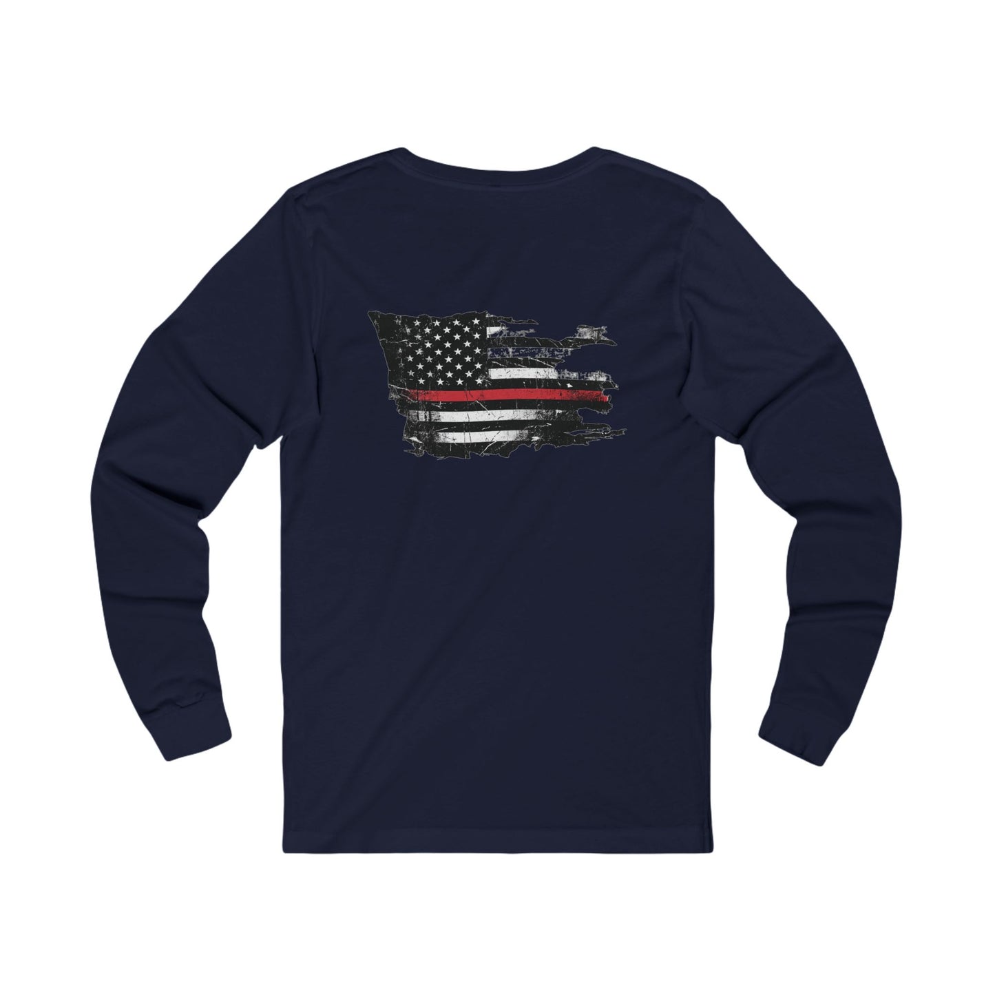 Thin Red Line long sleeve - funny gym shirt by DoD Fitness