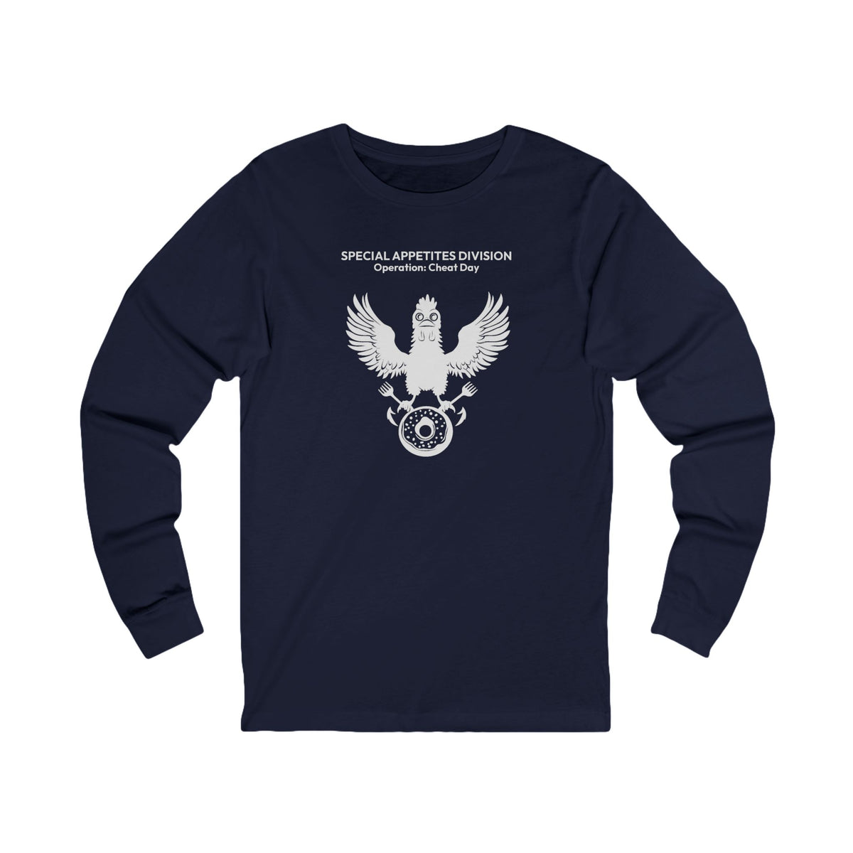 MEAL Team 6 - Operation: Cheat Day long sleeve tee in Red - funny gym shirt by DoD Fitness