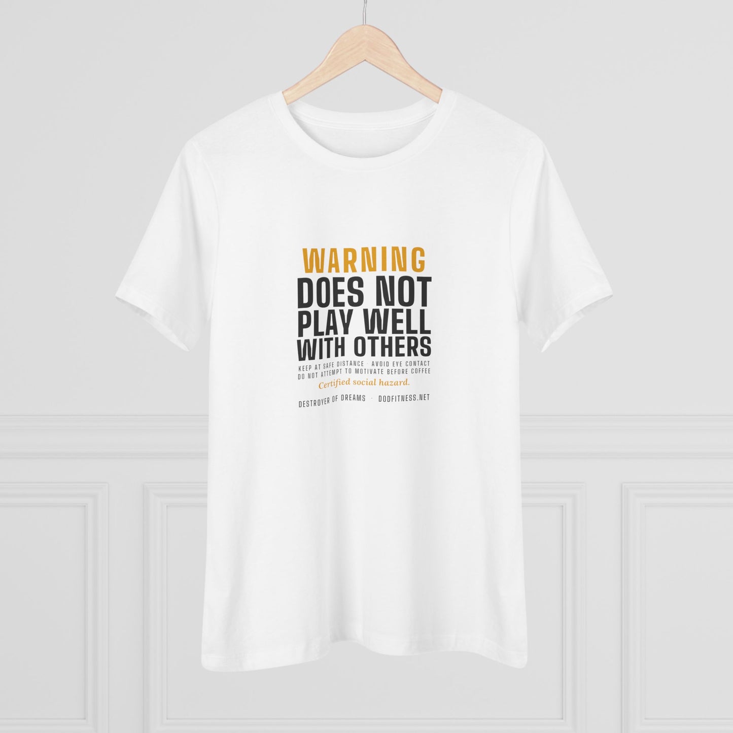 DoD Fitness - Warning Label Women's Tee