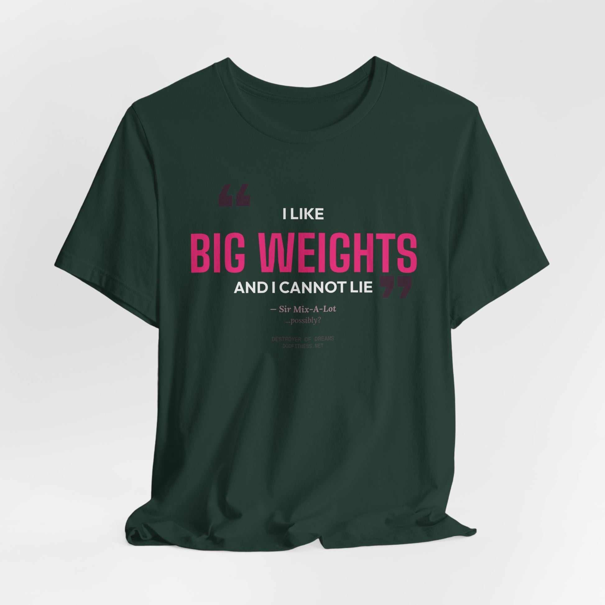 Big Weights men's tee - funny gym shirt by DoD Fitness