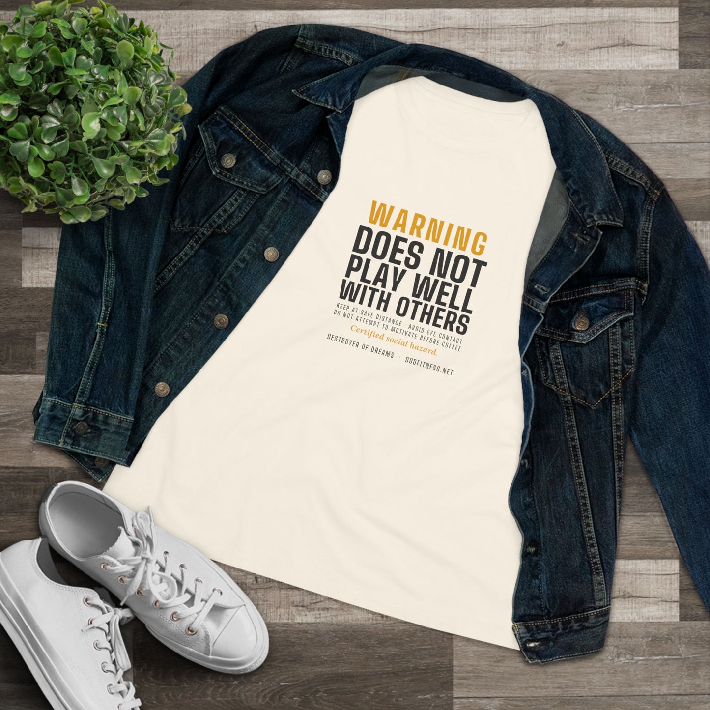 DoD Fitness - Warning Label Women's Tee