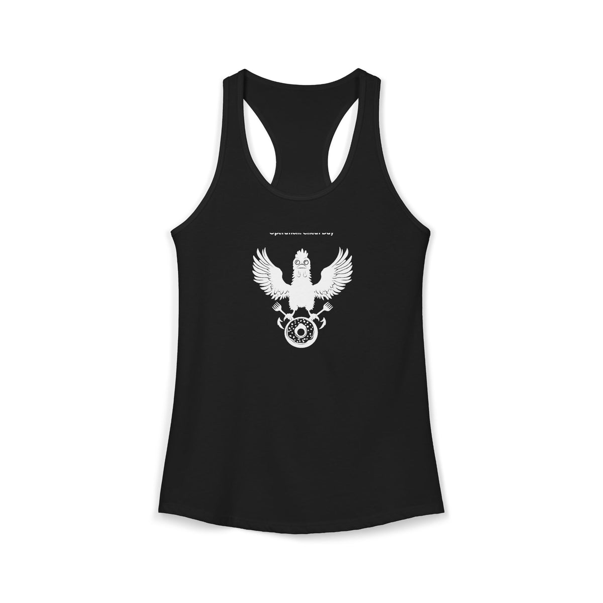 MEAL Team 6 - Operation: Cheat Day women's racerback tank - funny gym tank by DoD Fitness