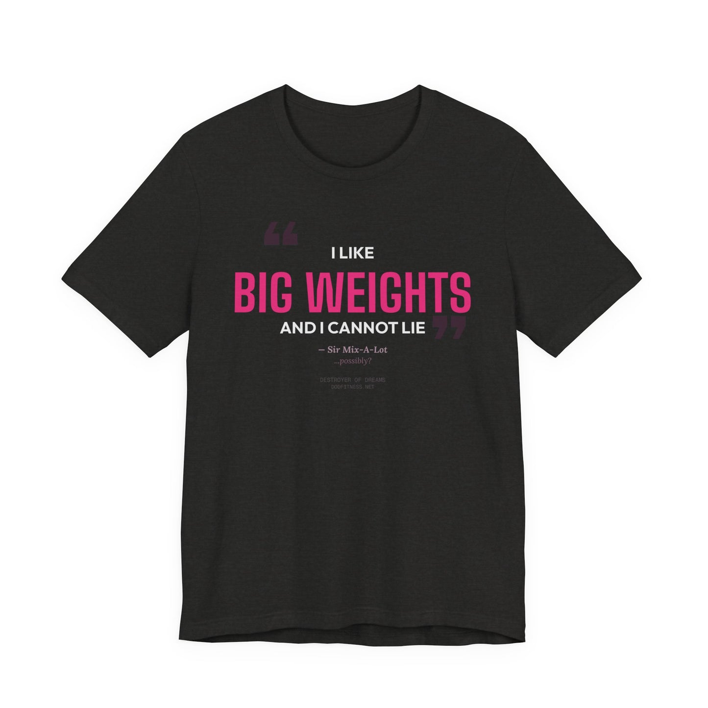Big Weights men's tee - funny gym shirt by DoD Fitness