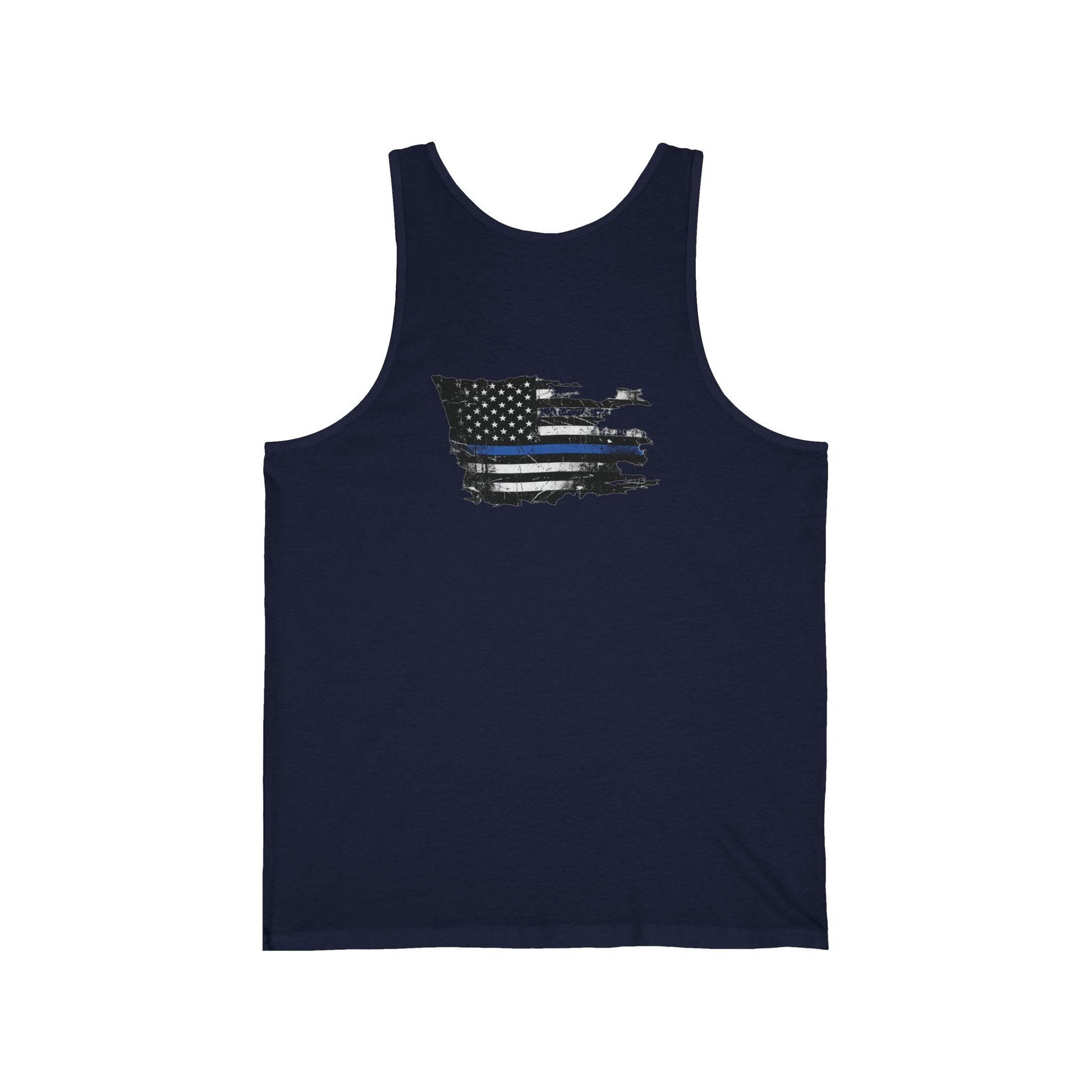 Thin Blue Line men's tank - funny gym shirt by DoD Fitness