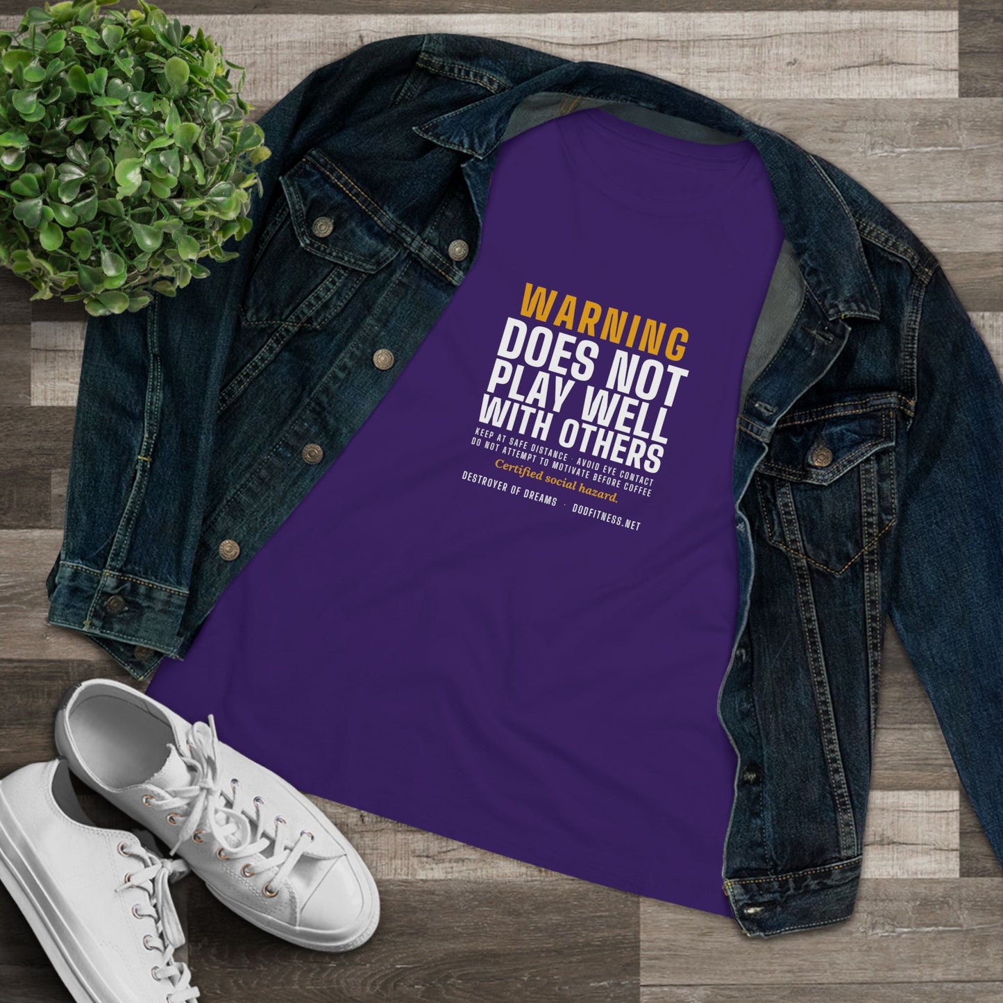 DoD Fitness - Warning Label Women's Tee