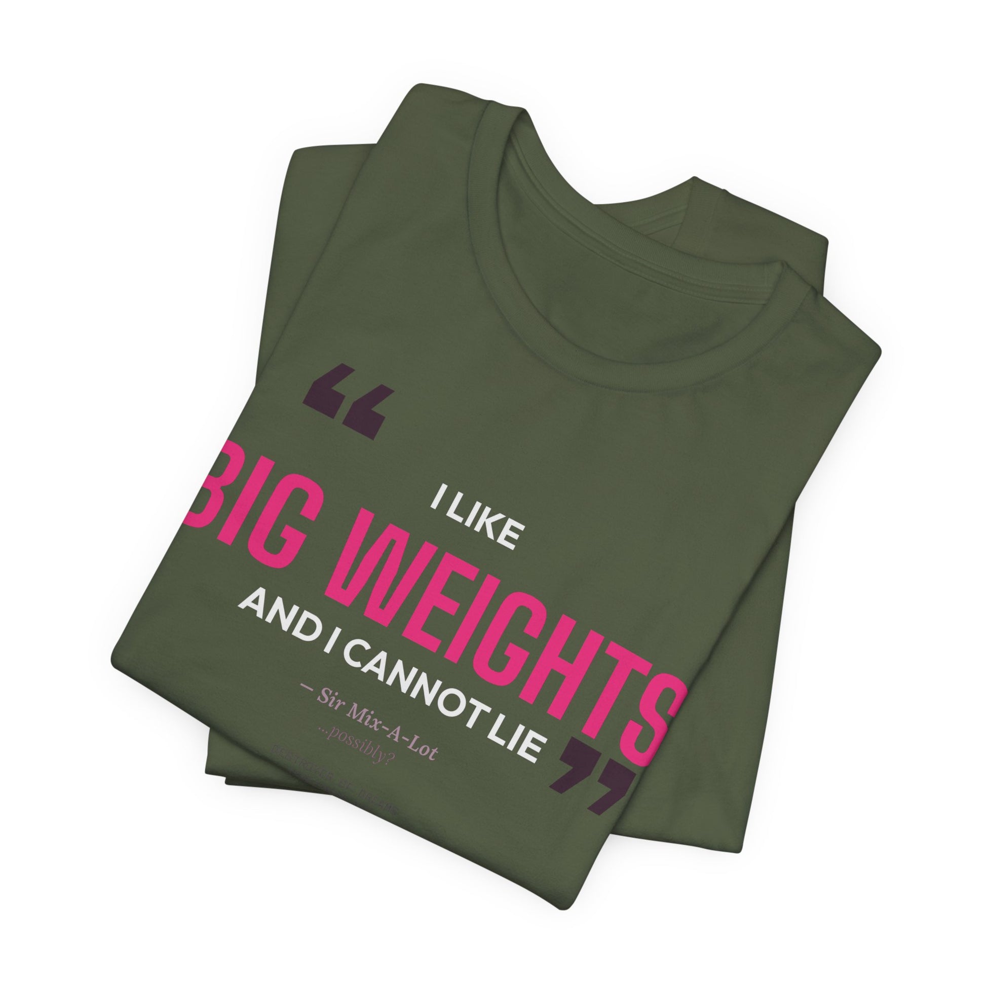 Big Weights men's tee - funny gym shirt by DoD Fitness