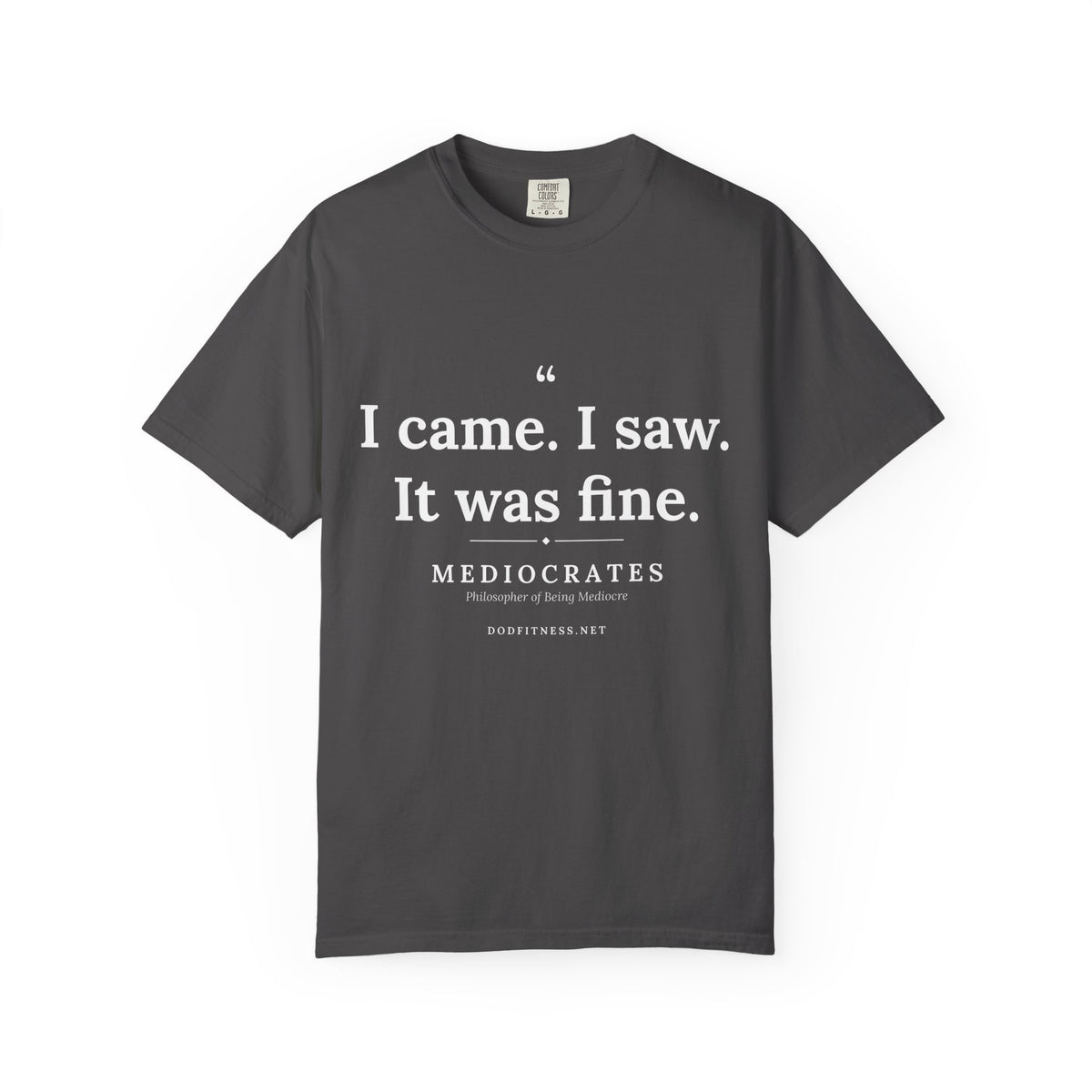 Mediocrates - I Came I Saw It Was Fine men's tee - funny gym shirt by DoD Fitness