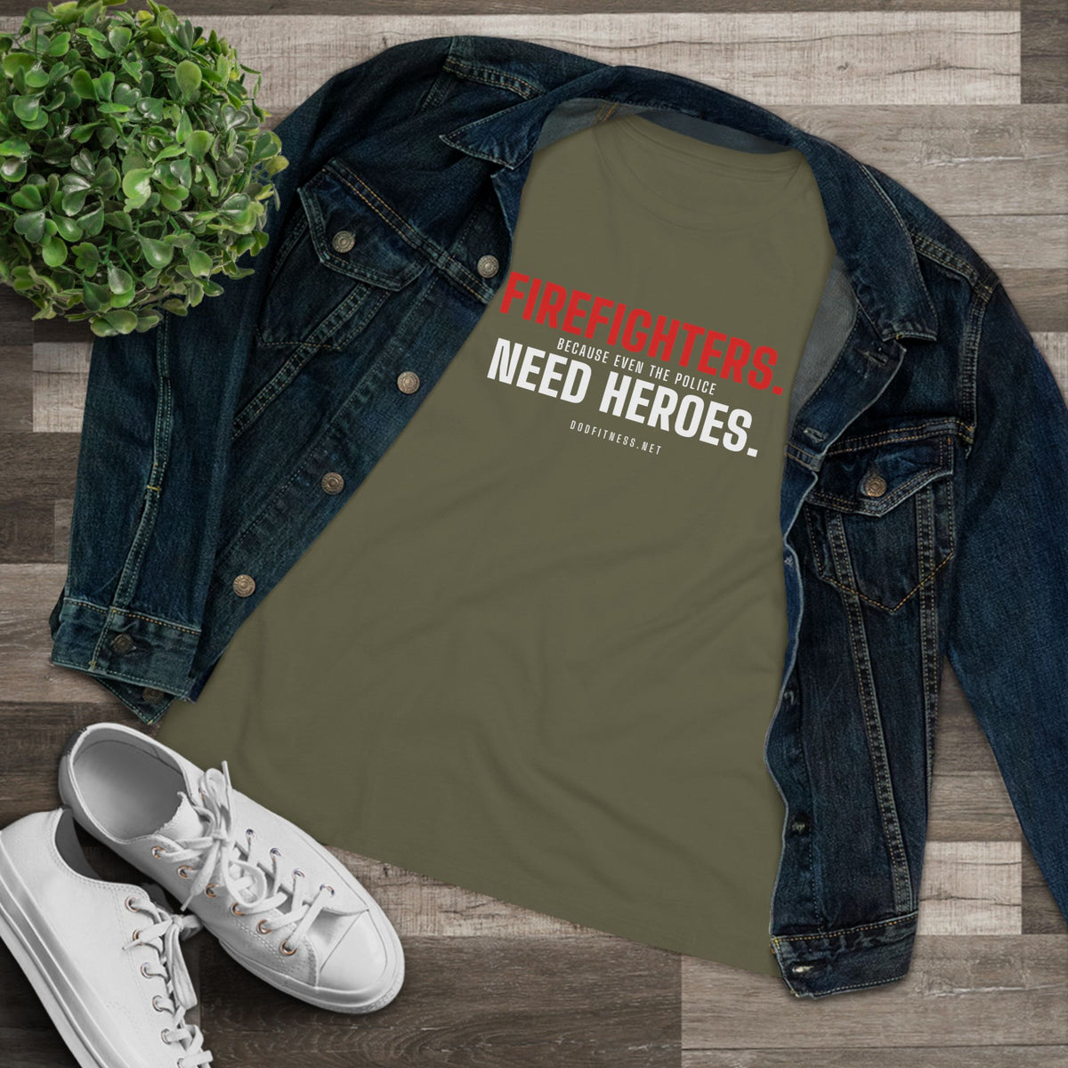 DoD Fitness - Firefighters Need Heroes Women's Tee