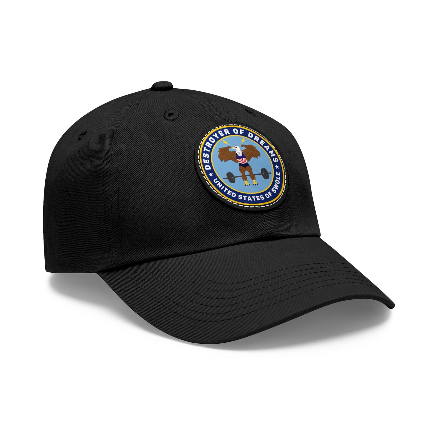 DOD Dad Hat with Leather Patch (Round)