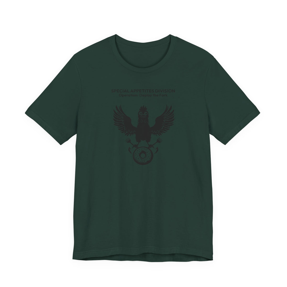 MEAL Team 6 - Deploy the Fork men's tee in Forest - funny gym shirt by DoD Fitness